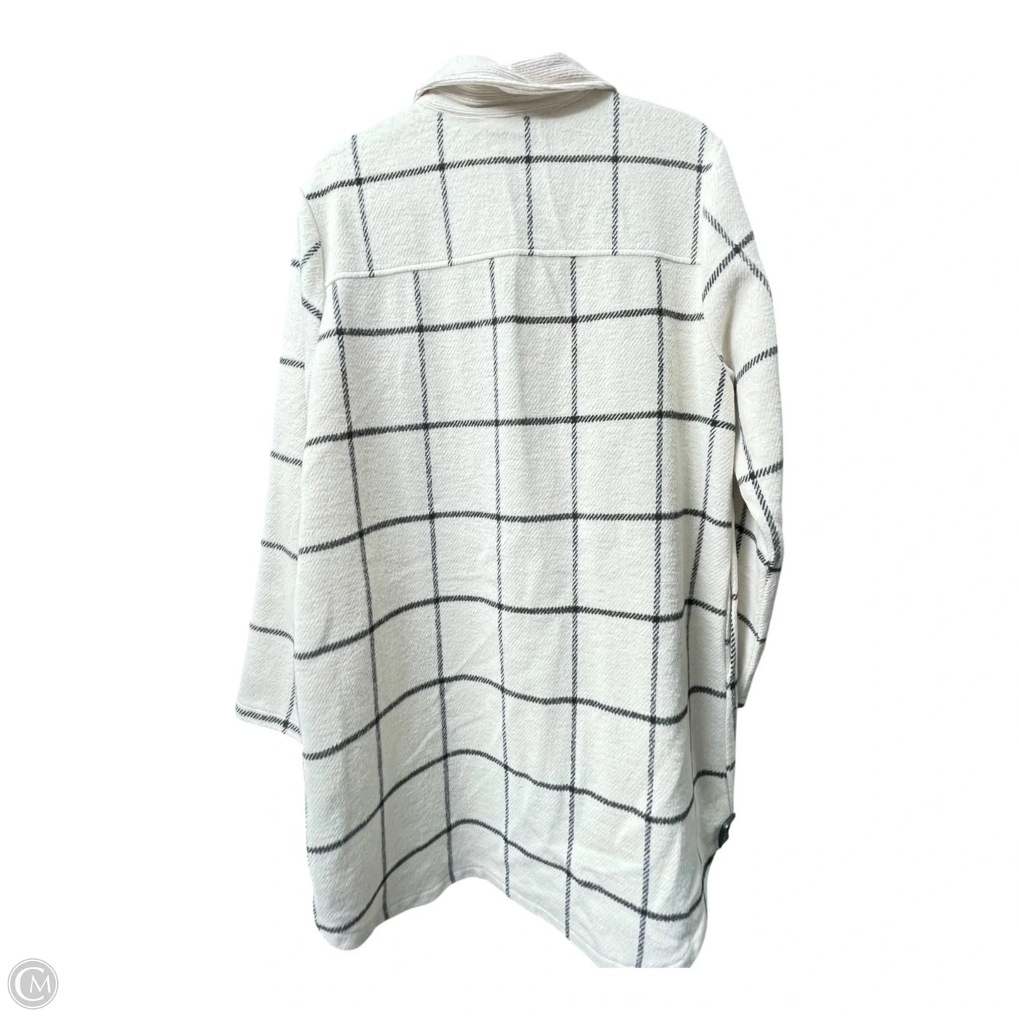 Jacket Shirt By Melloday In Black & Cream, Size: Xl