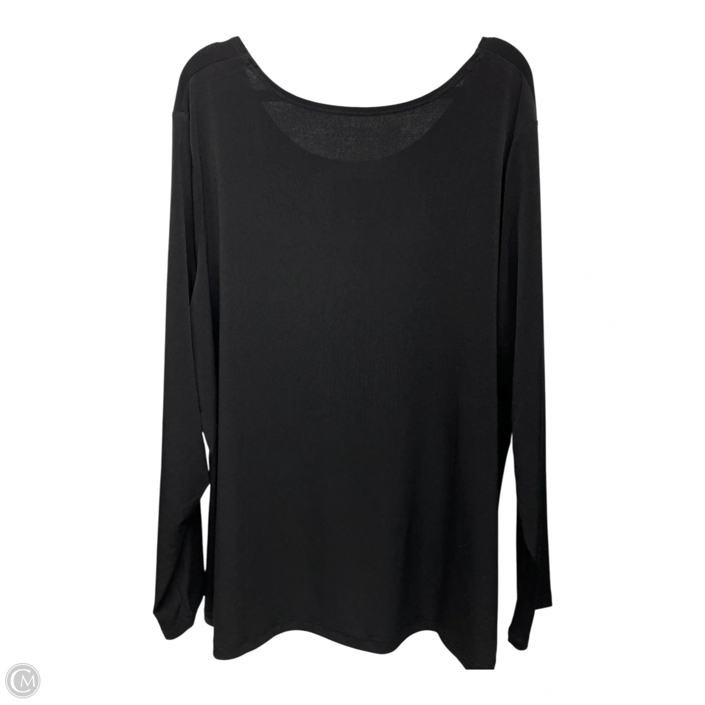 Top Long Sleeve By Susan Graver In Black, Size: 2x