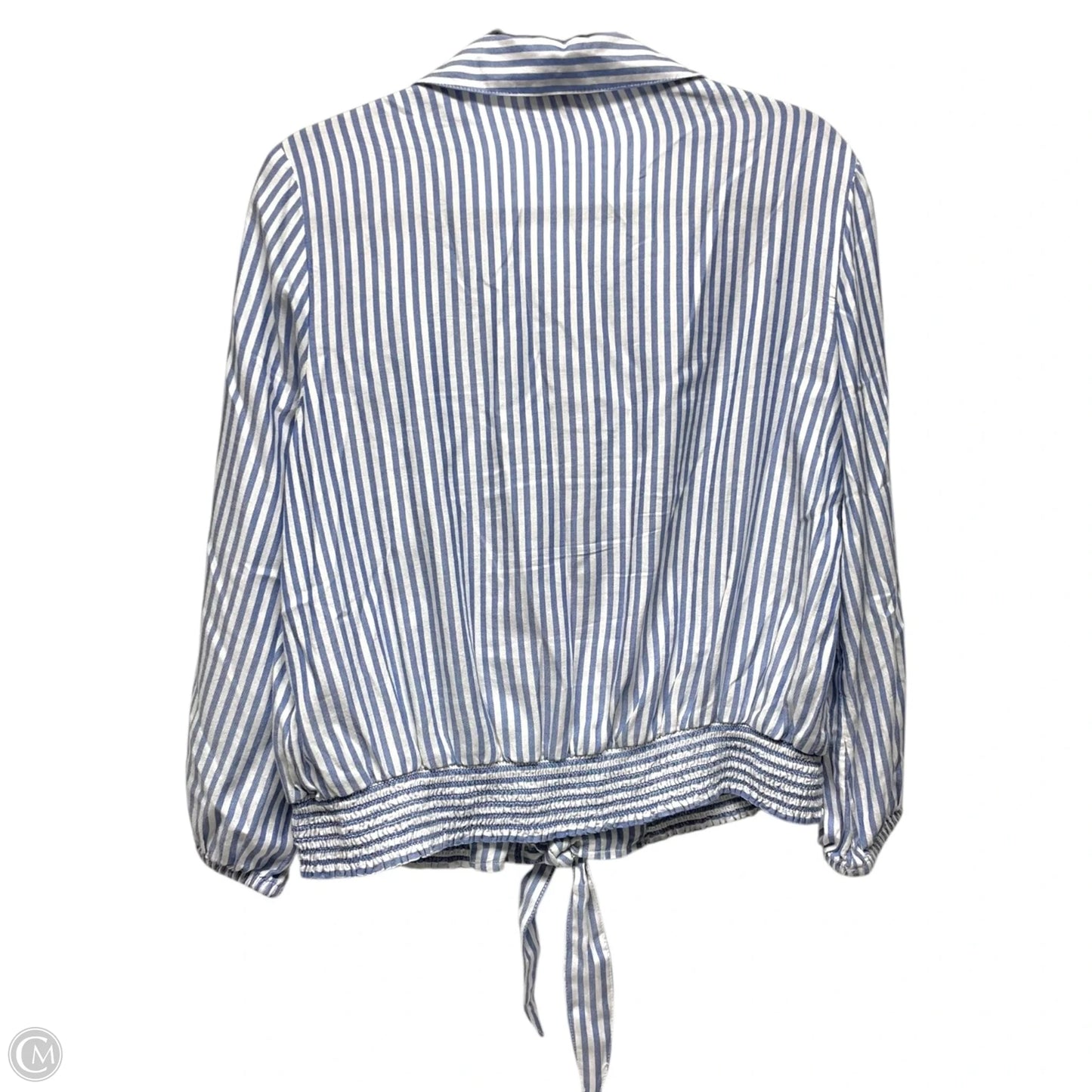 Top Long Sleeve By Beachlunchlounge In Blue & White, Size: S