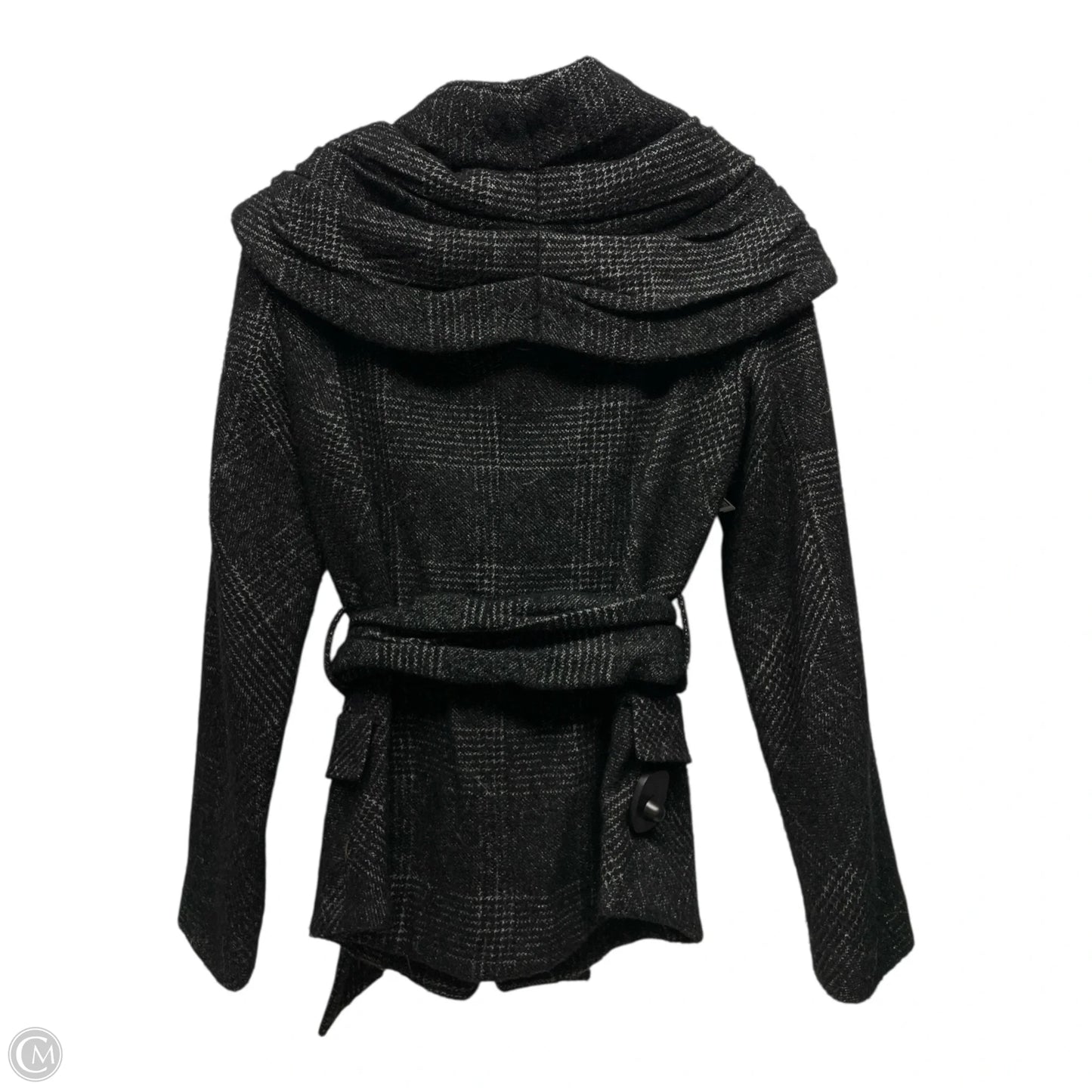 Coat Peacoat By Zara Basic In Black & White, Size: S