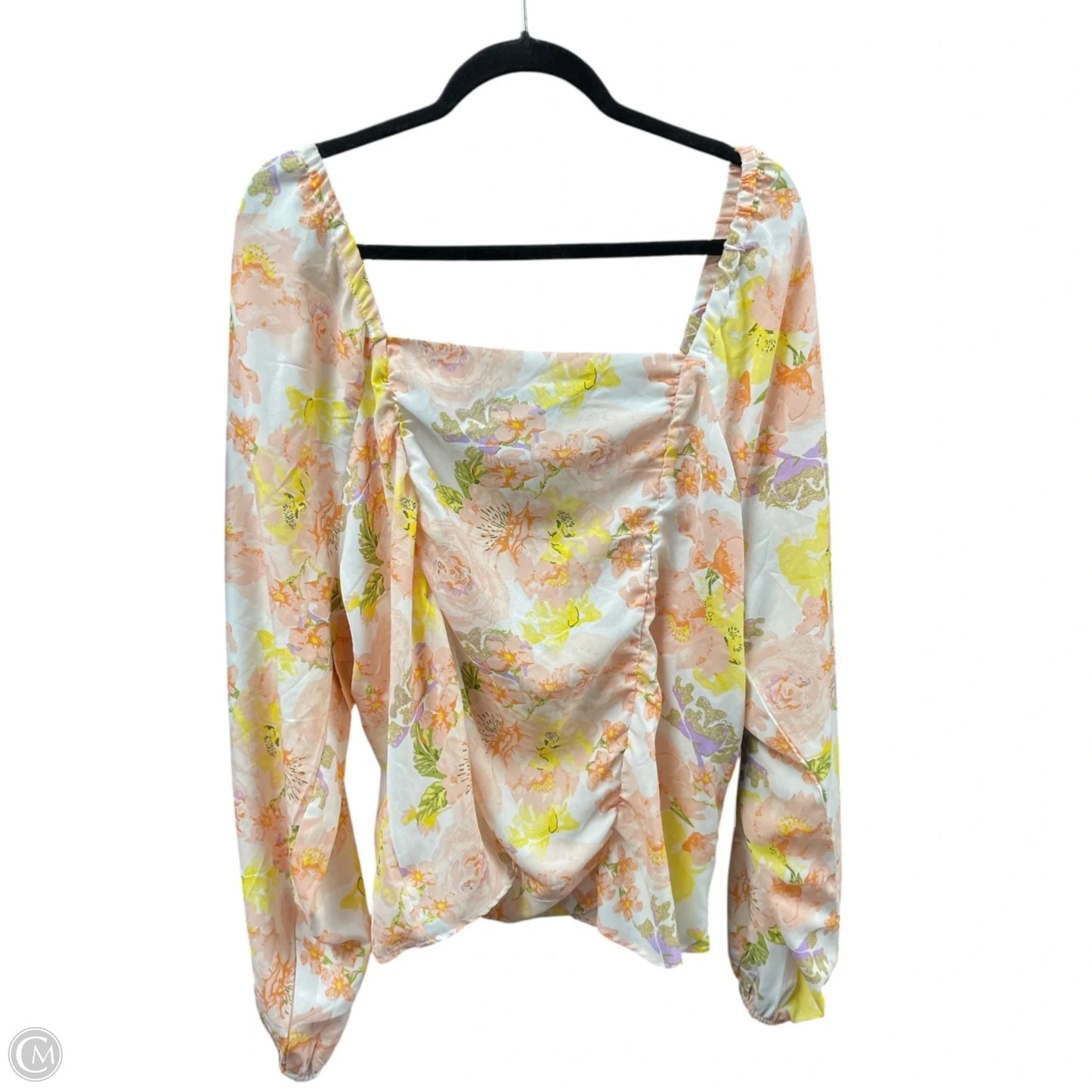 Top Long Sleeve By Oppa! - In Orange & Yellow, Size: 3x