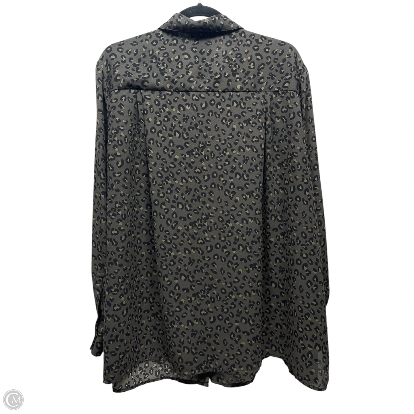 Top Long Sleeve By Chelsea And Theodore In Black & Green, Size: 2x