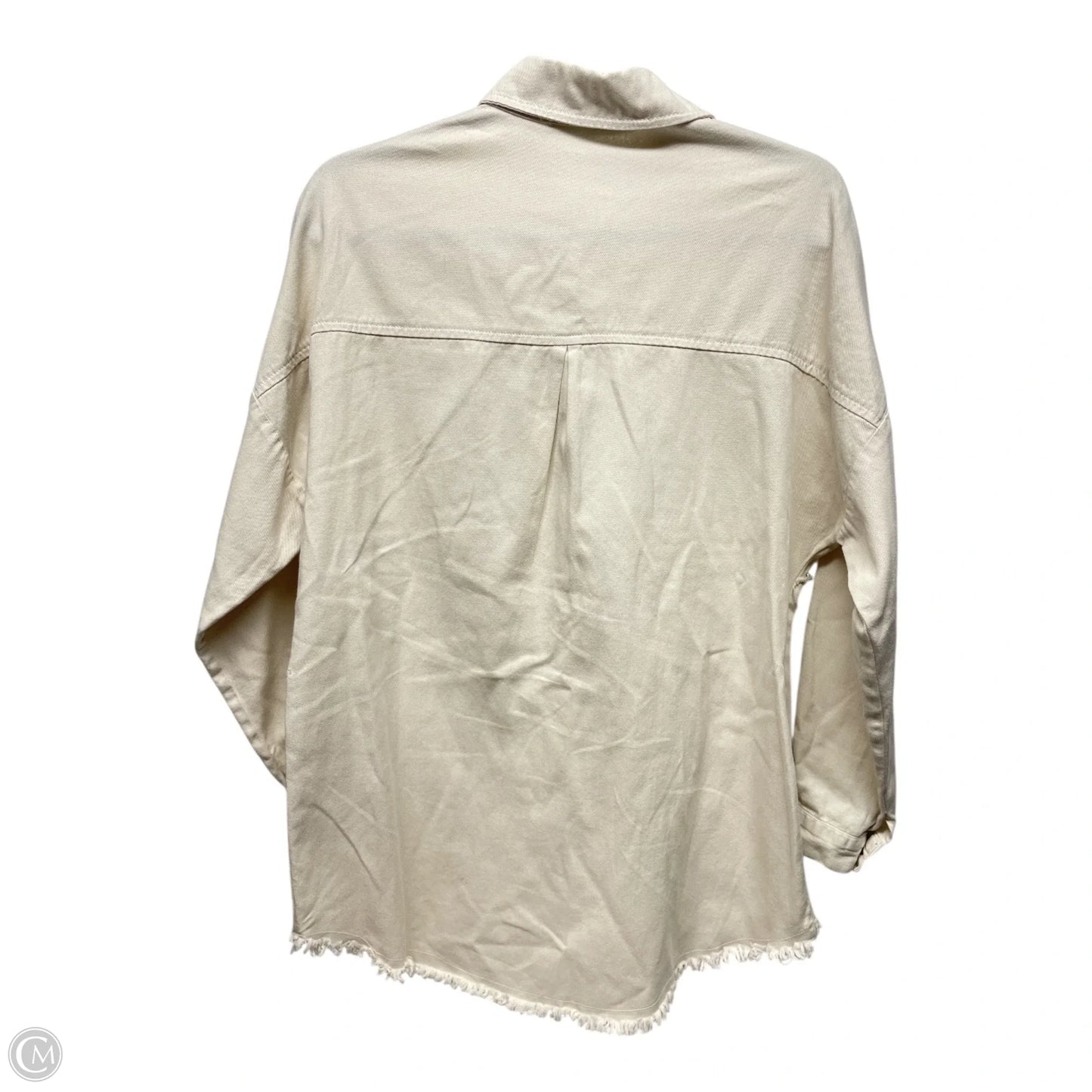 Top Long Sleeve By CIZGIN In Cream, Size: 10