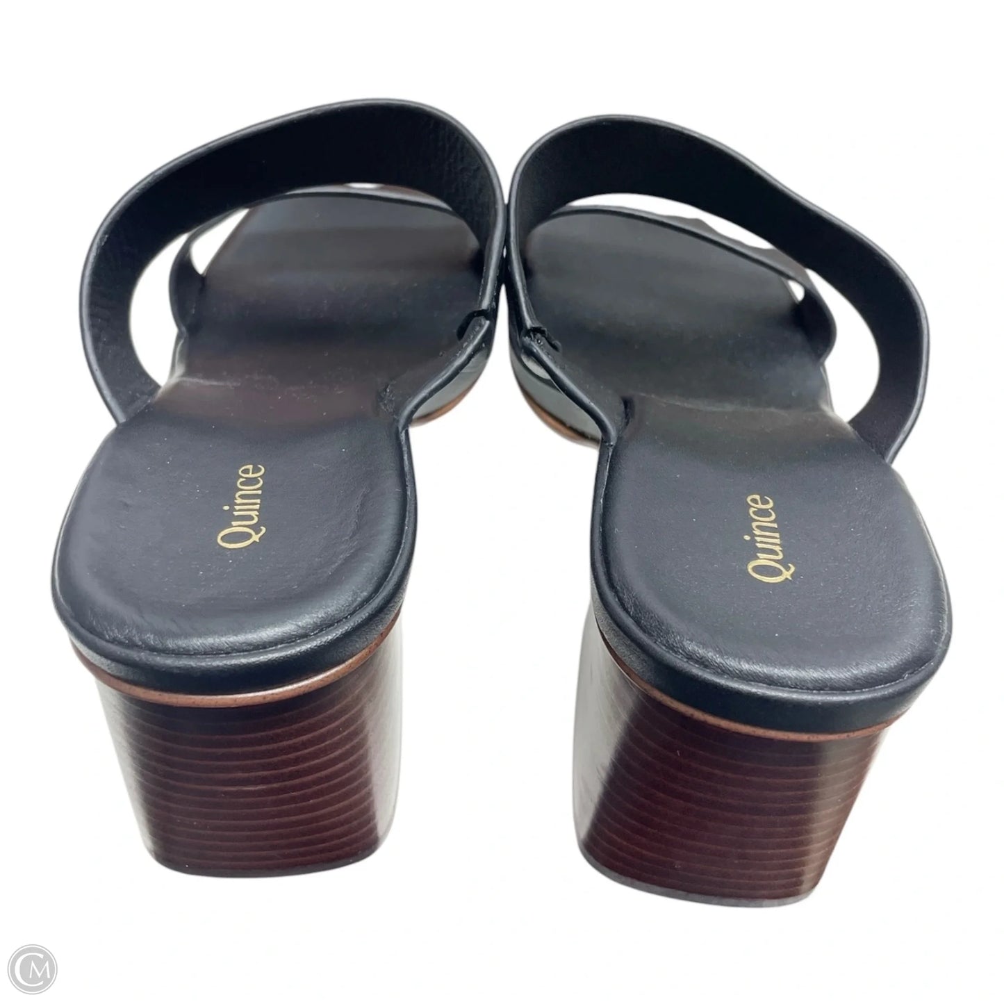 Shoes Heels Platform By Quince In Black, Size: 9