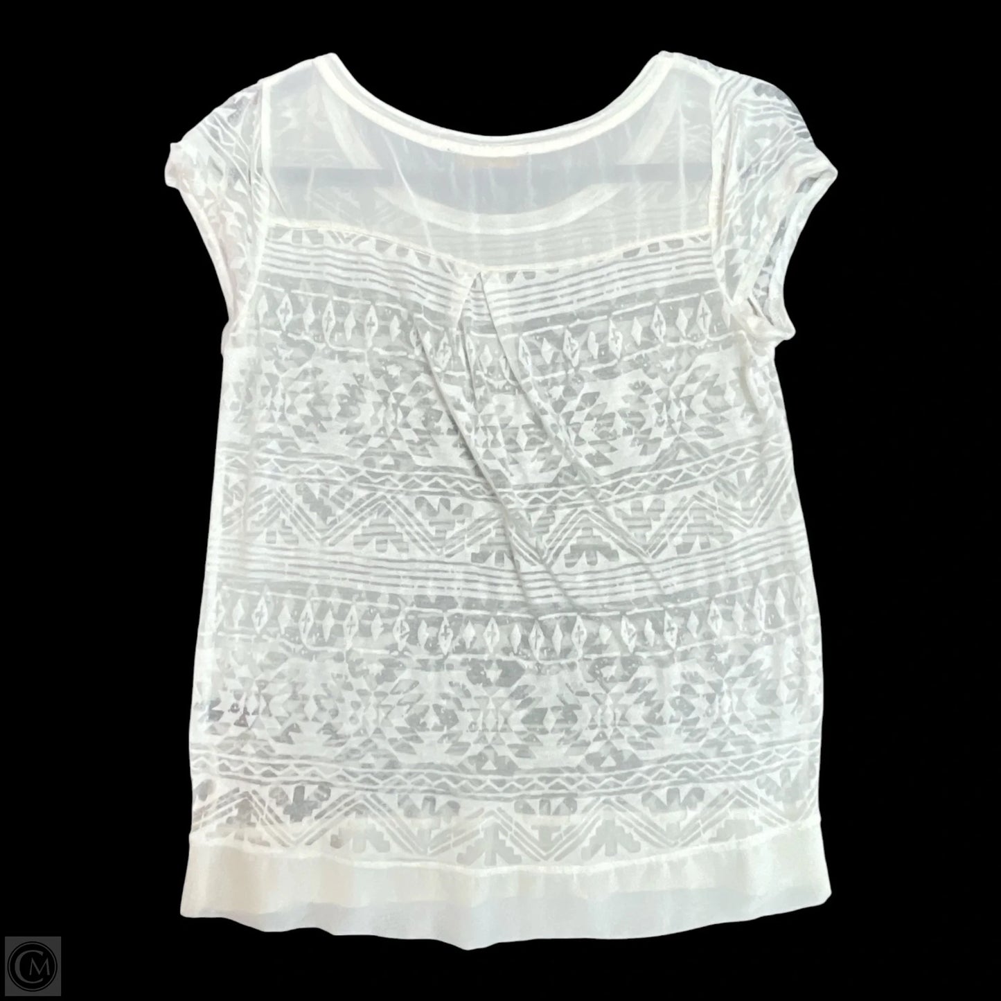 Top Short Sleeve By Outback Red In Cream, Size: Xs