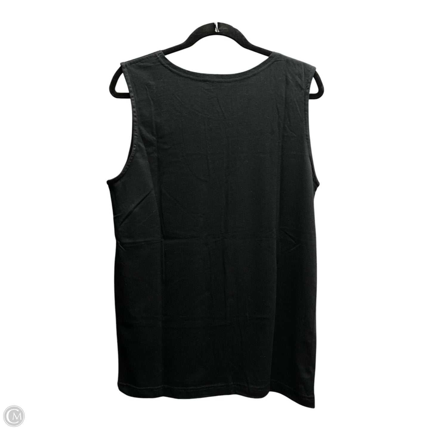 Top Sleeveless By The Crystal Ranch In Black & Blue, Size: M