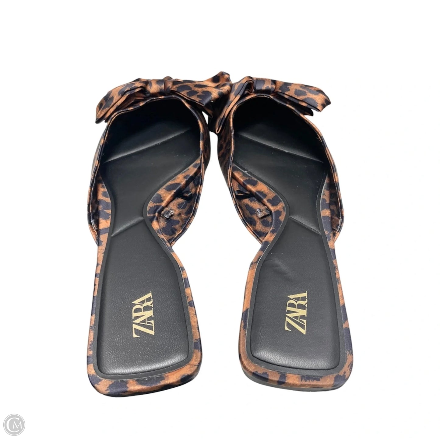 Sandals Flats By Zara In Animal Print, Size: 9