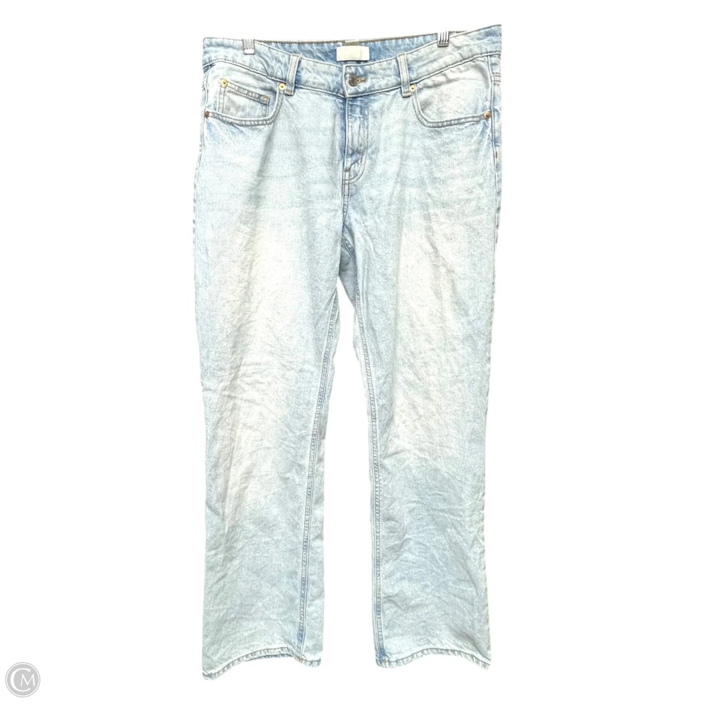 Jeans Straight By H&m In Blue Denim, Size: 10