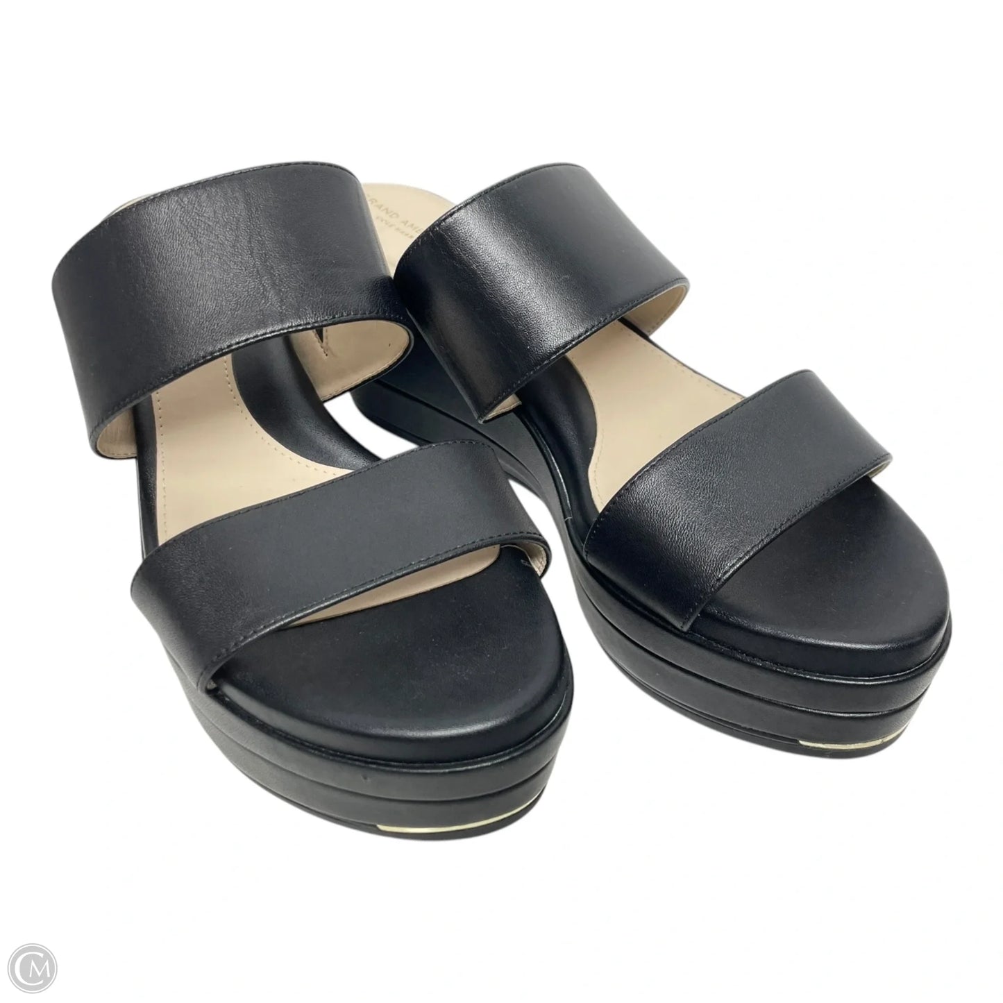 Sandals Heels Platform By Cole-haan In Black, Size: 8