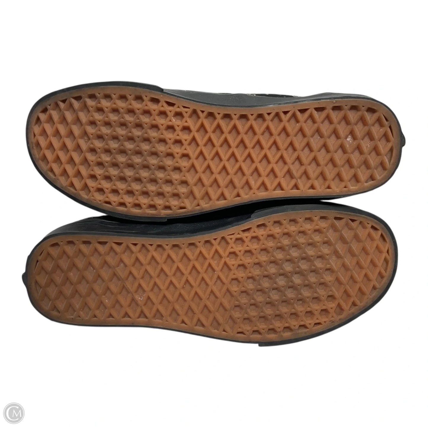 Shoes Sneakers By Vans In Black & Gold, Size: 8