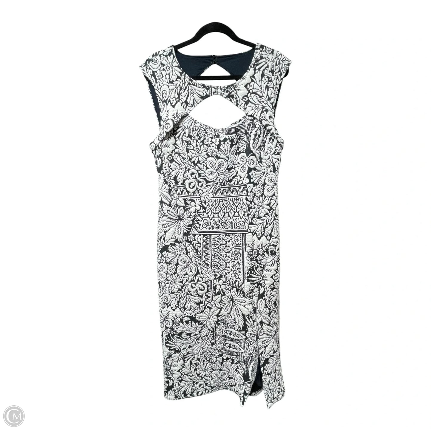 Dress Party Midi By Anthropologie In Black & White, Size: M