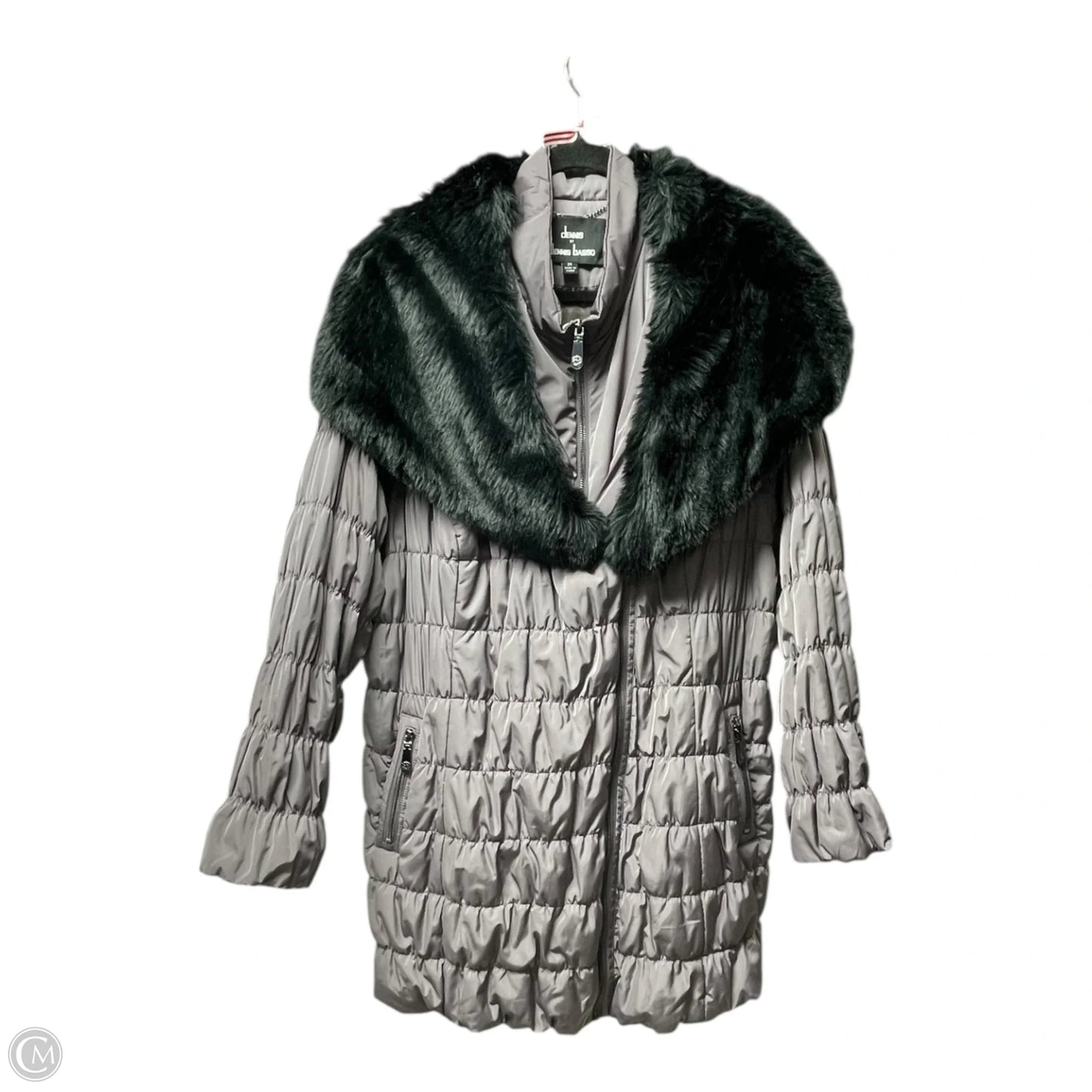 Coat Puffer & Quilted By Dennis Basso Qvc In Grey, Size: 2x