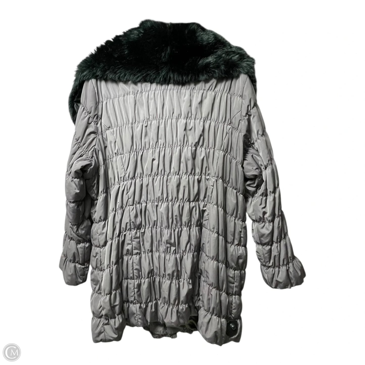 Coat Puffer & Quilted By Dennis Basso Qvc In Grey, Size: 2x