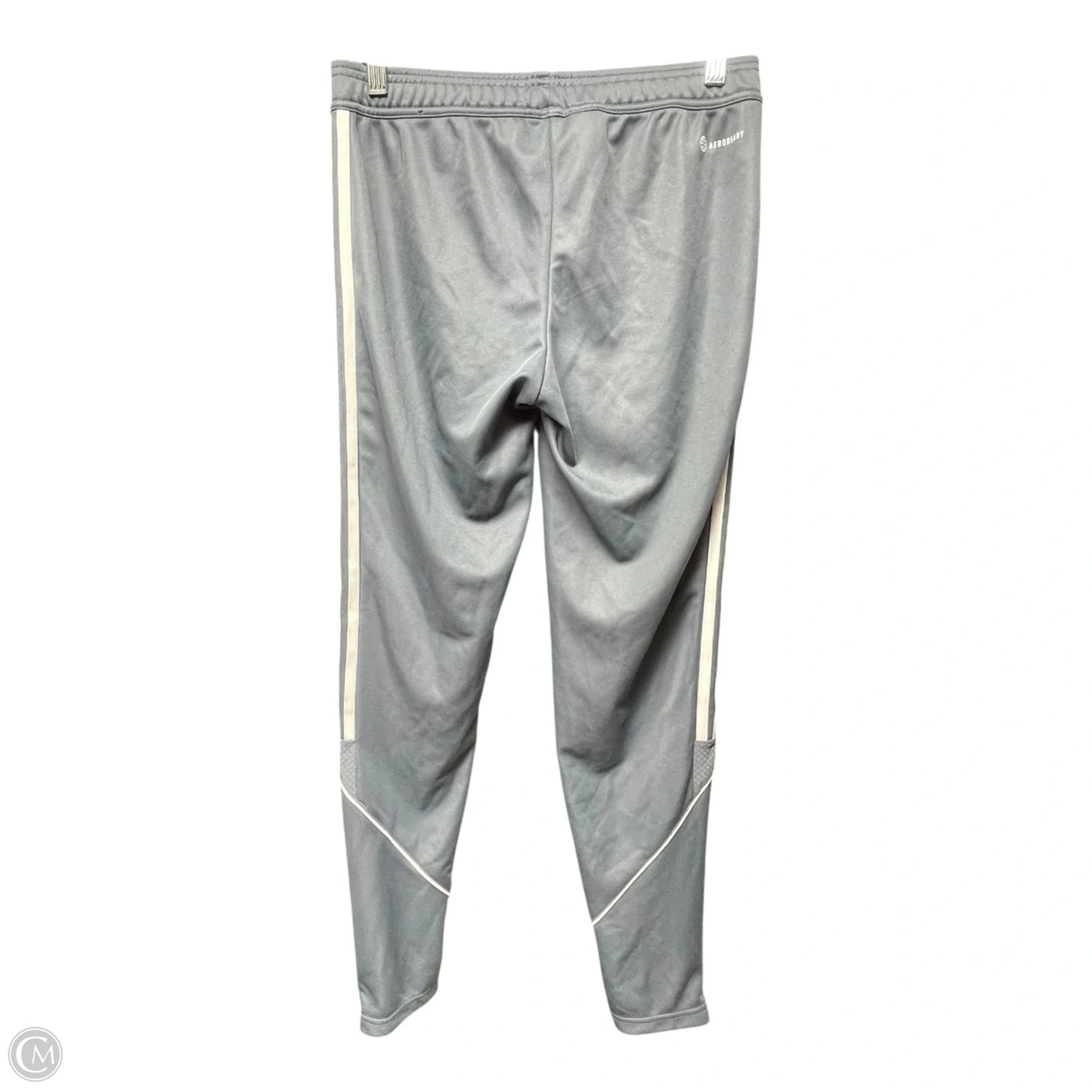 Athletic Pants By Adidas In Grey & White, Size: S