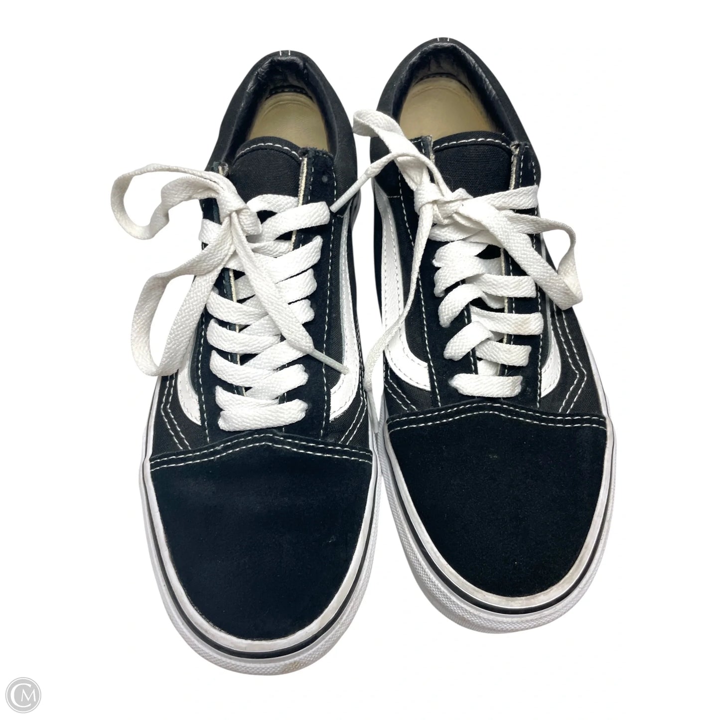 Shoes Sneakers By Vans In Black & White, Size: 8