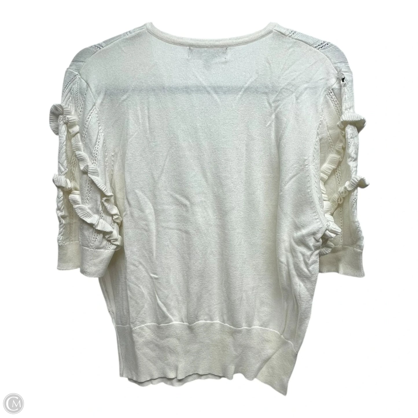 Sweater Short Sleeve By Joseph A. In Cream, Size: Xl