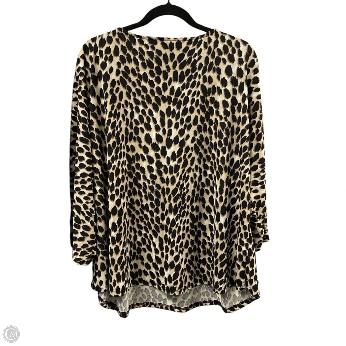 Top Short Sleeve By Inc In Animal Print, Size: 3x
