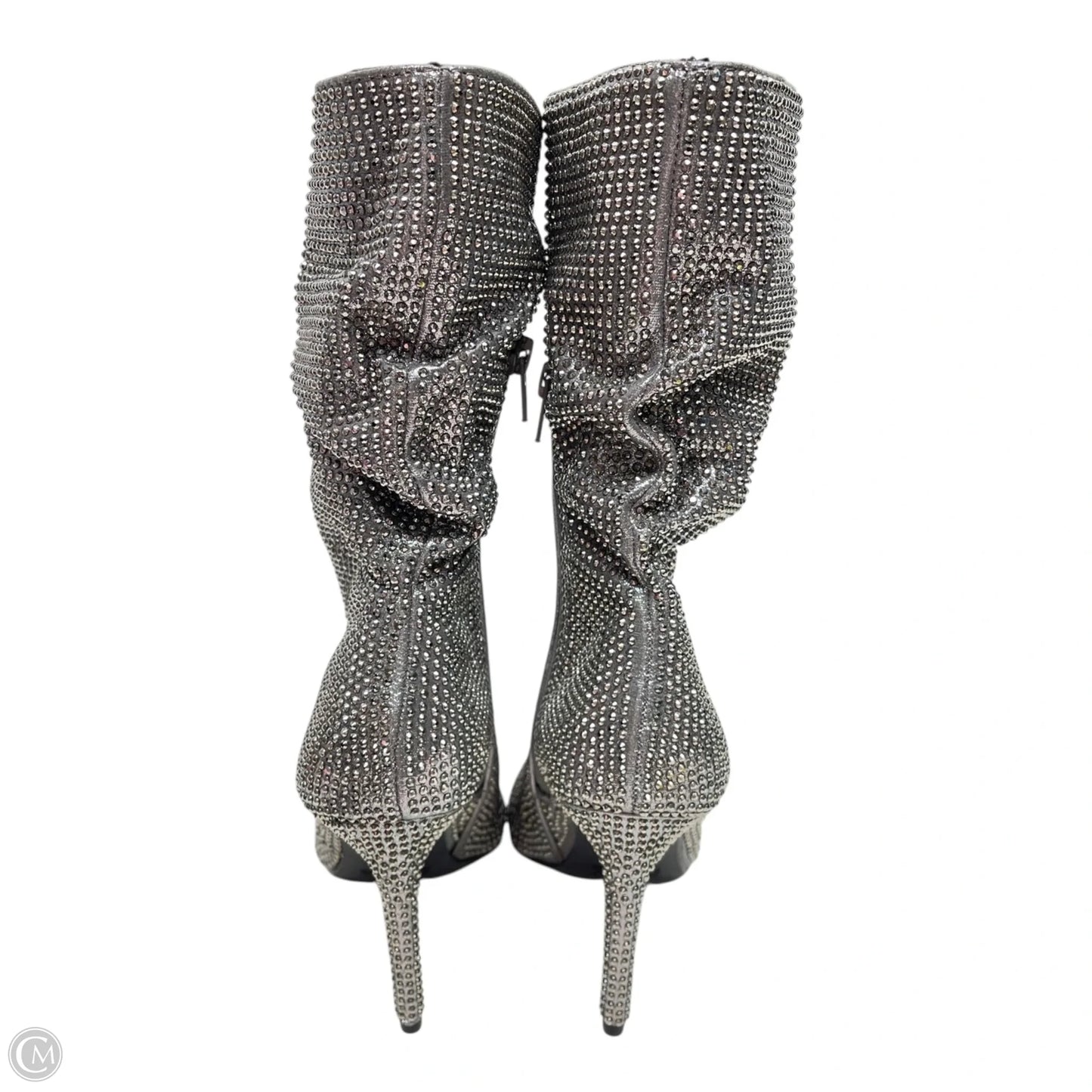 Boots Mid-calf Heels By Thalia Sodi In Silver, Size: 5