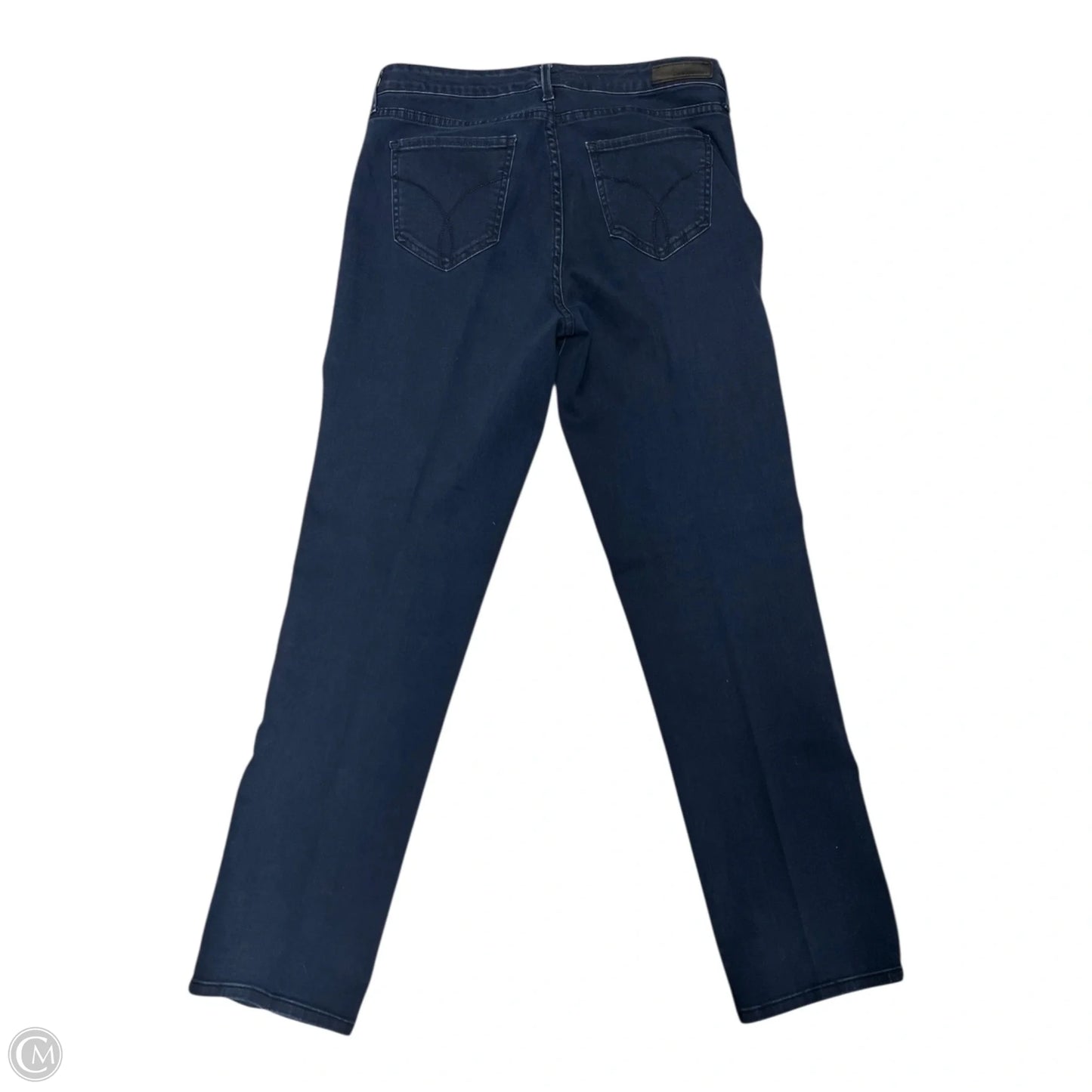 Jeans Straight By Calvin Klein In Blue Denim, Size: 10