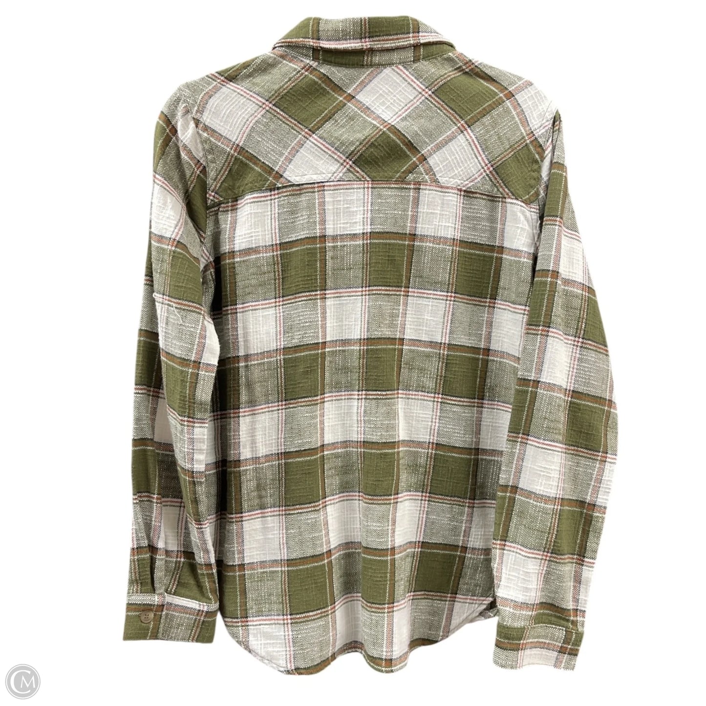 Top Long Sleeve By Zenana In Plaid Pattern, Size: S