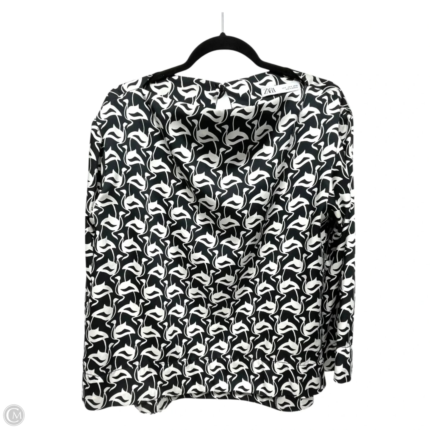 Top Long Sleeve By Zara In Animal Print, Size: S