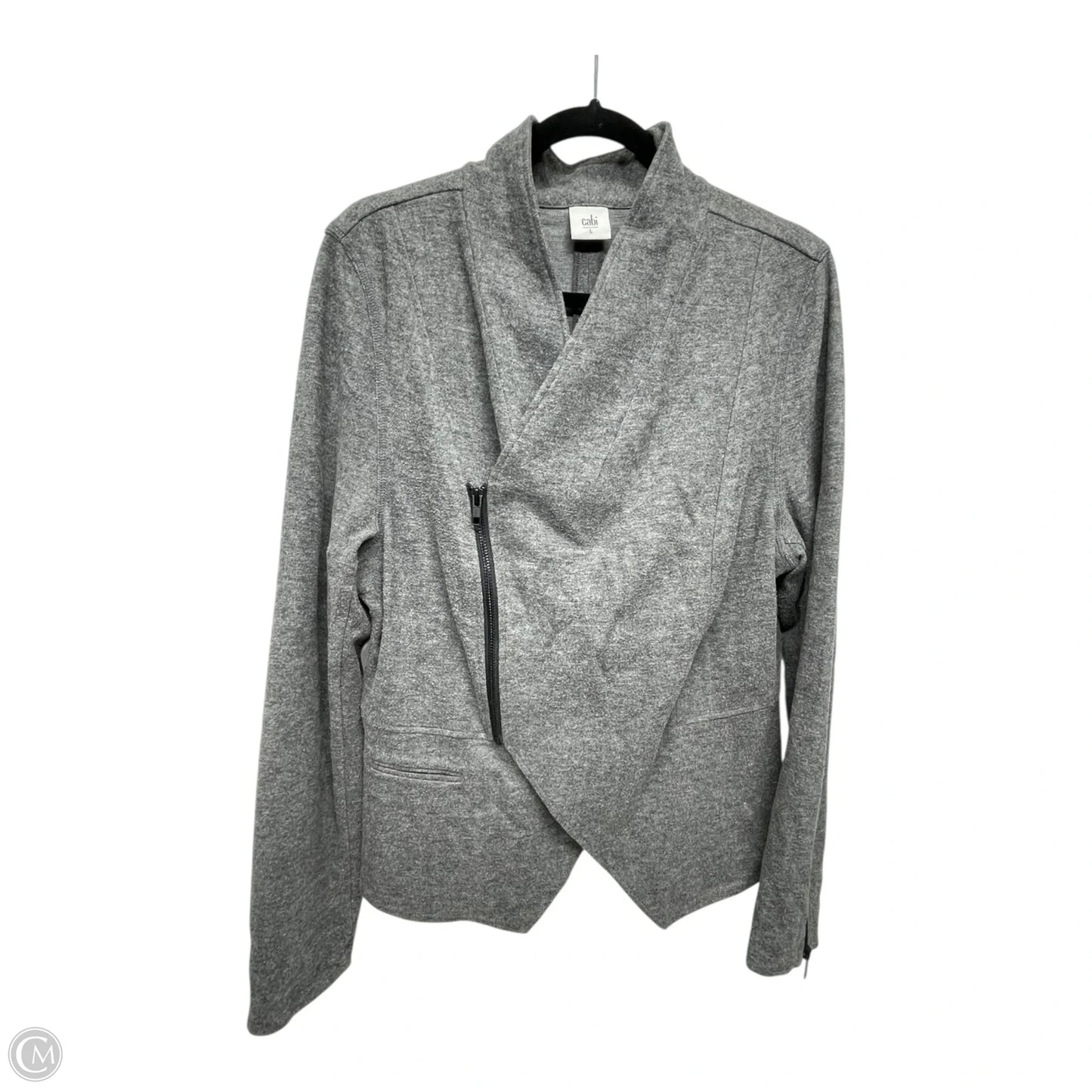 Jacket Moto By Cabi In Grey, Size: L