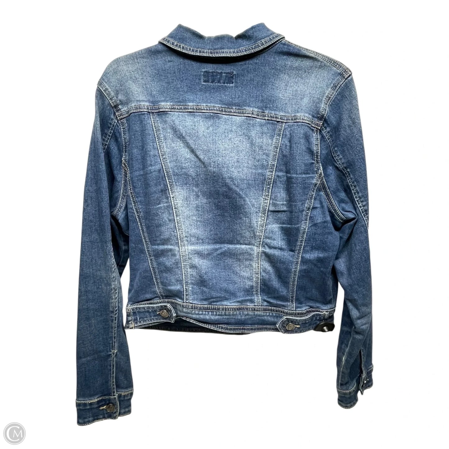 Jacket Denim By Earl Jean In Blue Denim, Size: M