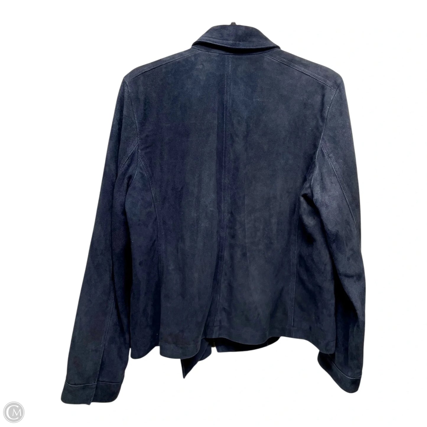 Jacket Moto By Eileen Fisher In Navy, Size: L