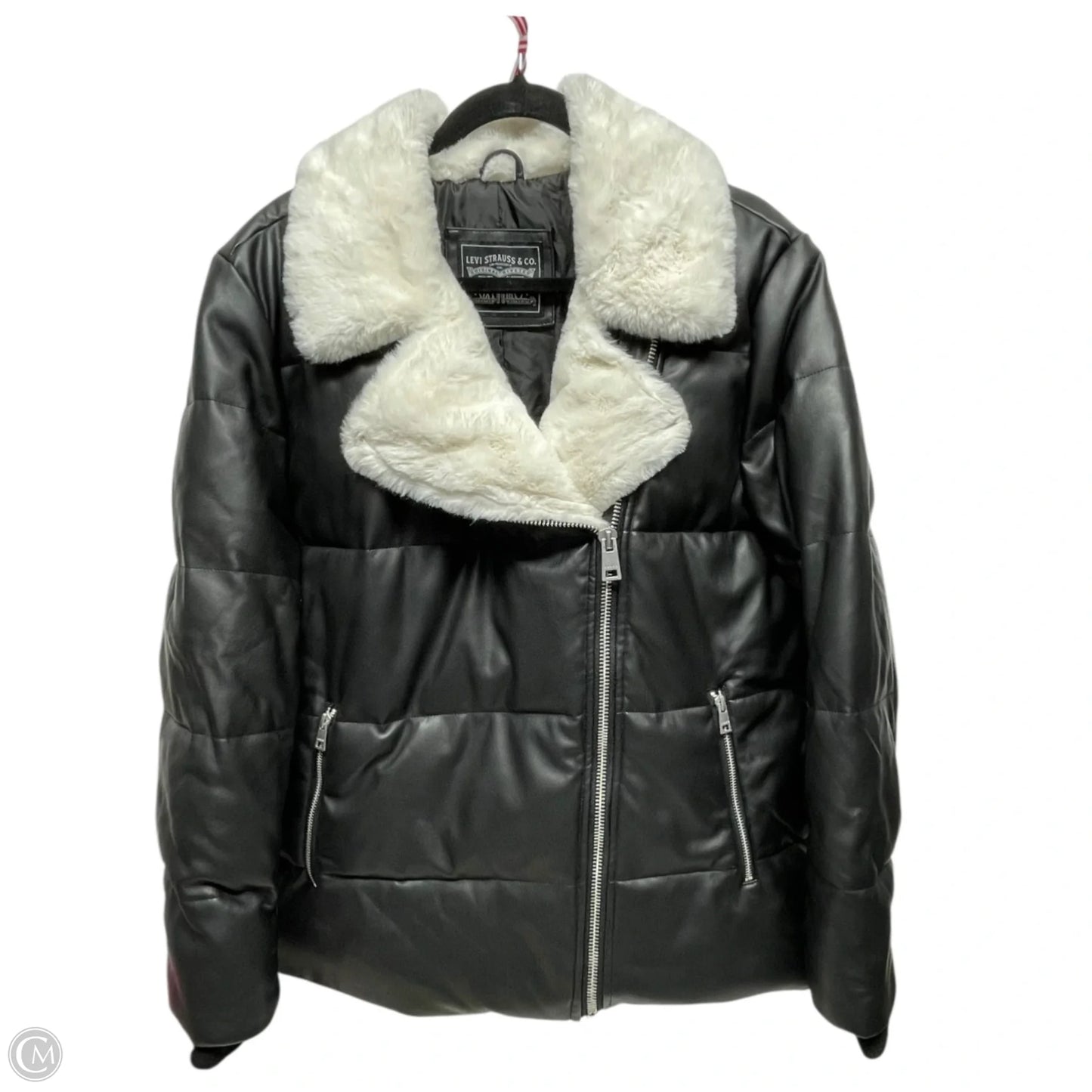 Coat Puffer & Quilted By Levis In Black, Size: L