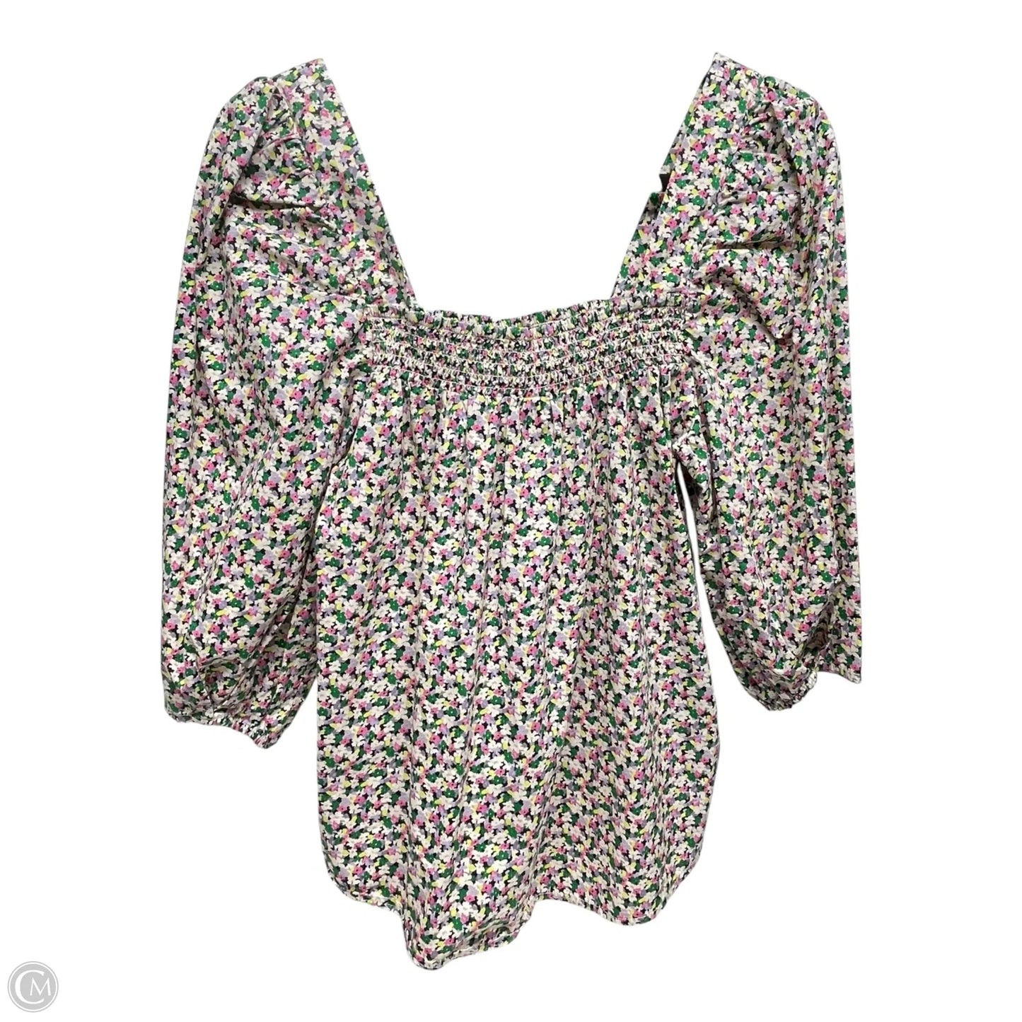 Blouse 3/4 Sleeve By H&m In Floral Print, Size: S