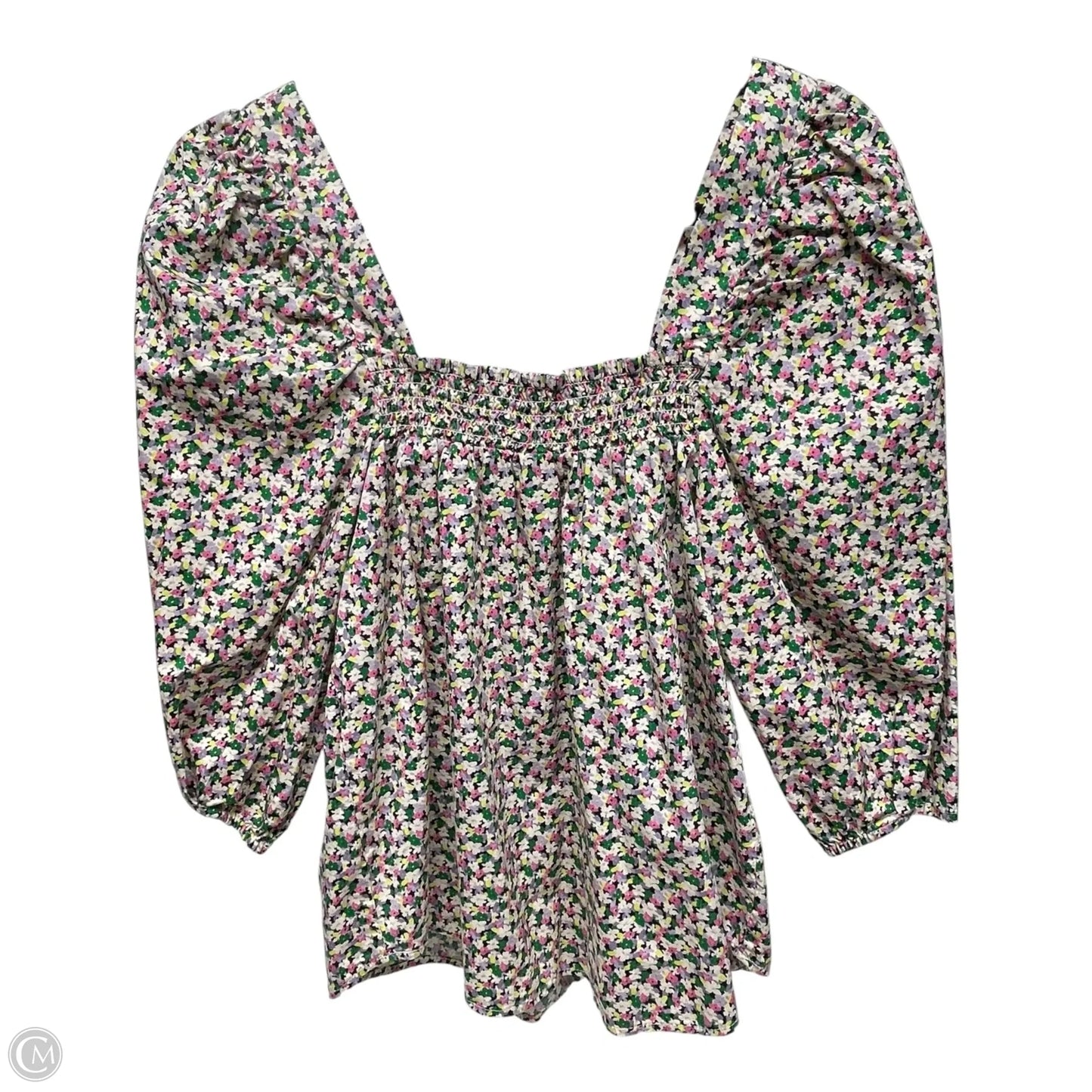 Blouse 3/4 Sleeve By H&m In Floral Print, Size: S