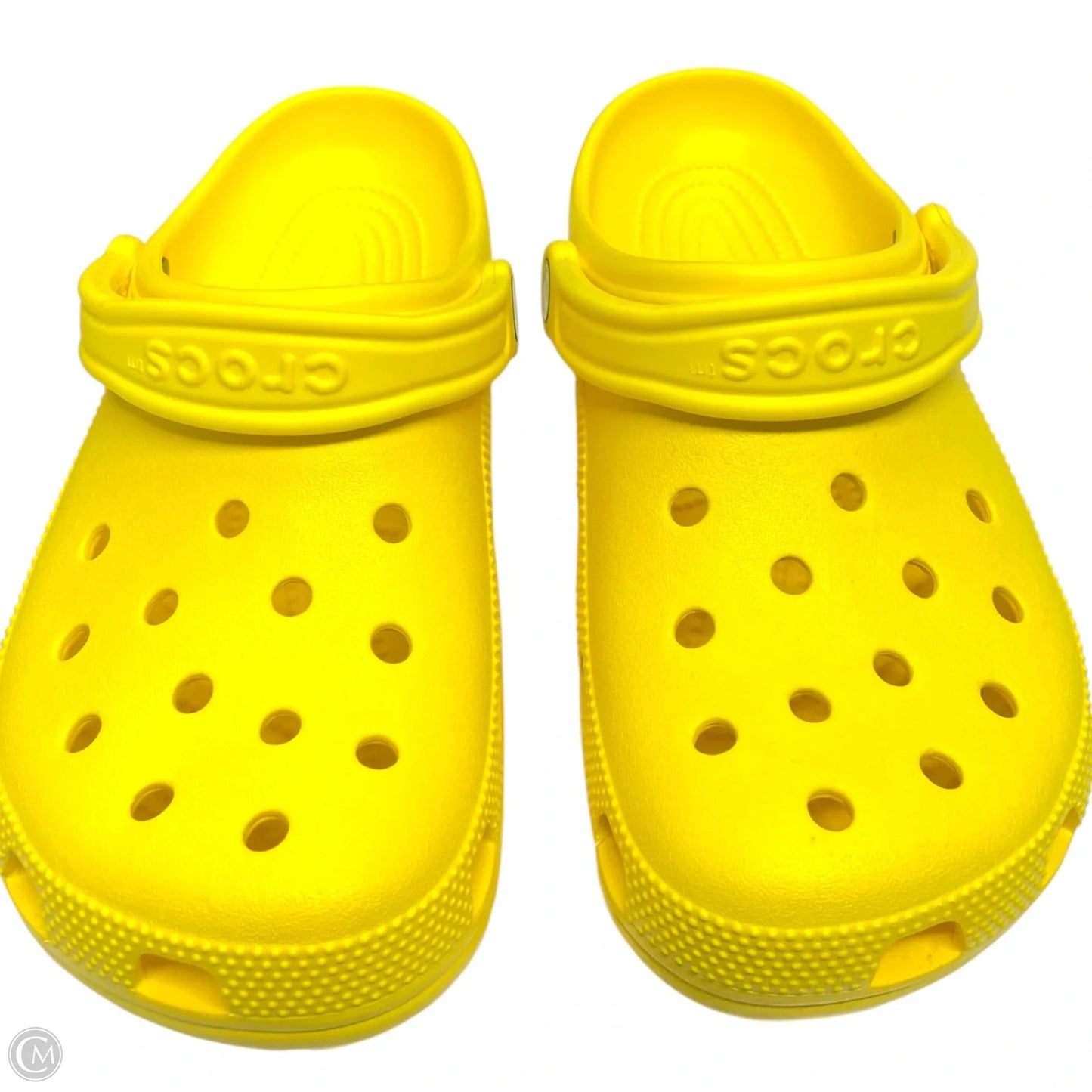 Shoes Flats By Crocs In Yellow, Size: 8