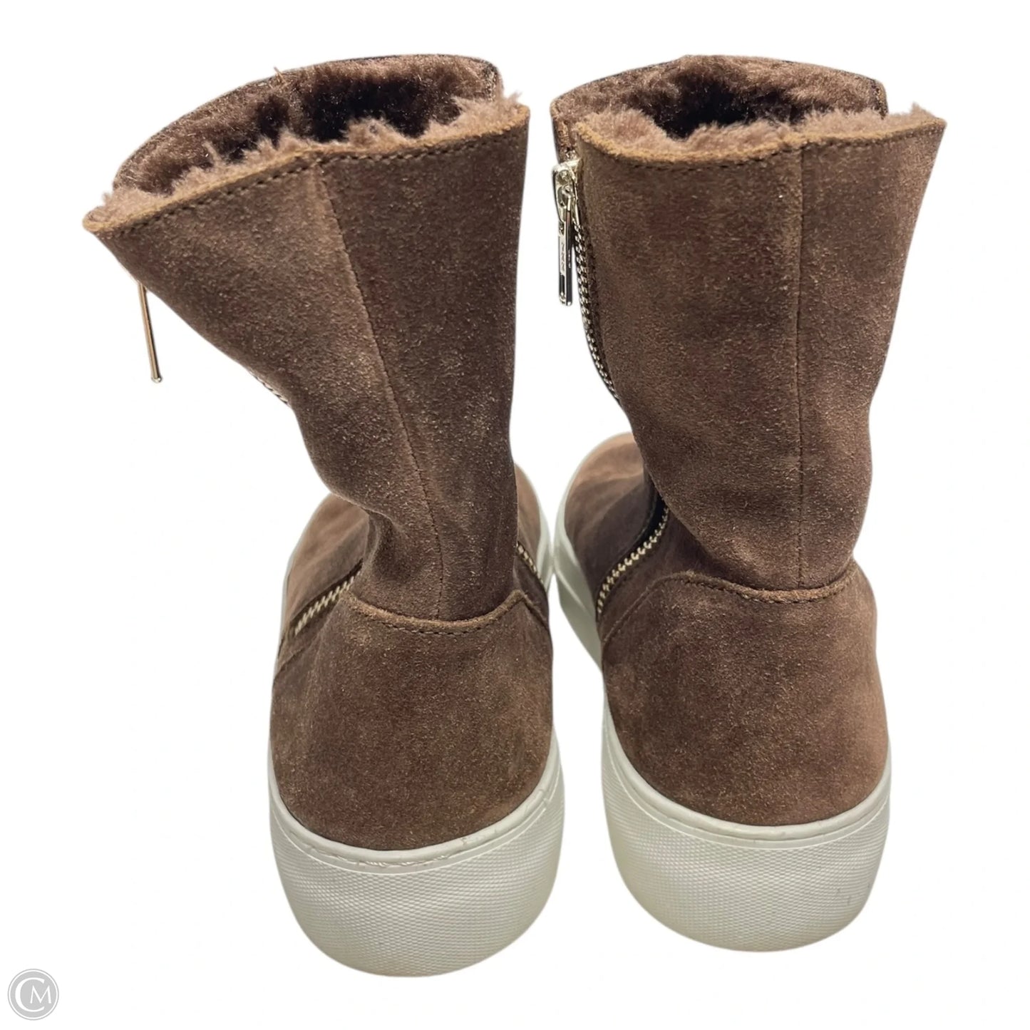Boots Ankle Flats By J Slides In Brown, Size: 6.5