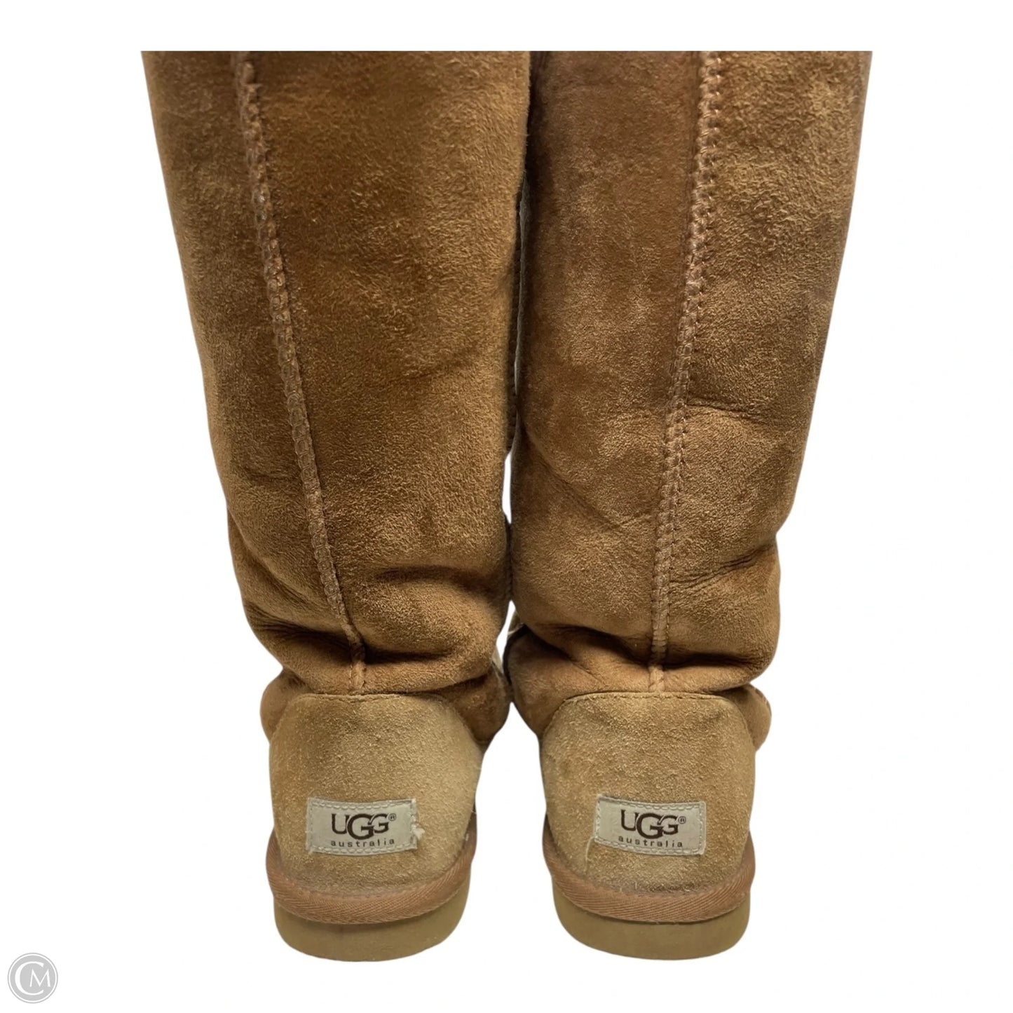 Boots Designer By Ugg In Brown, Size: 9