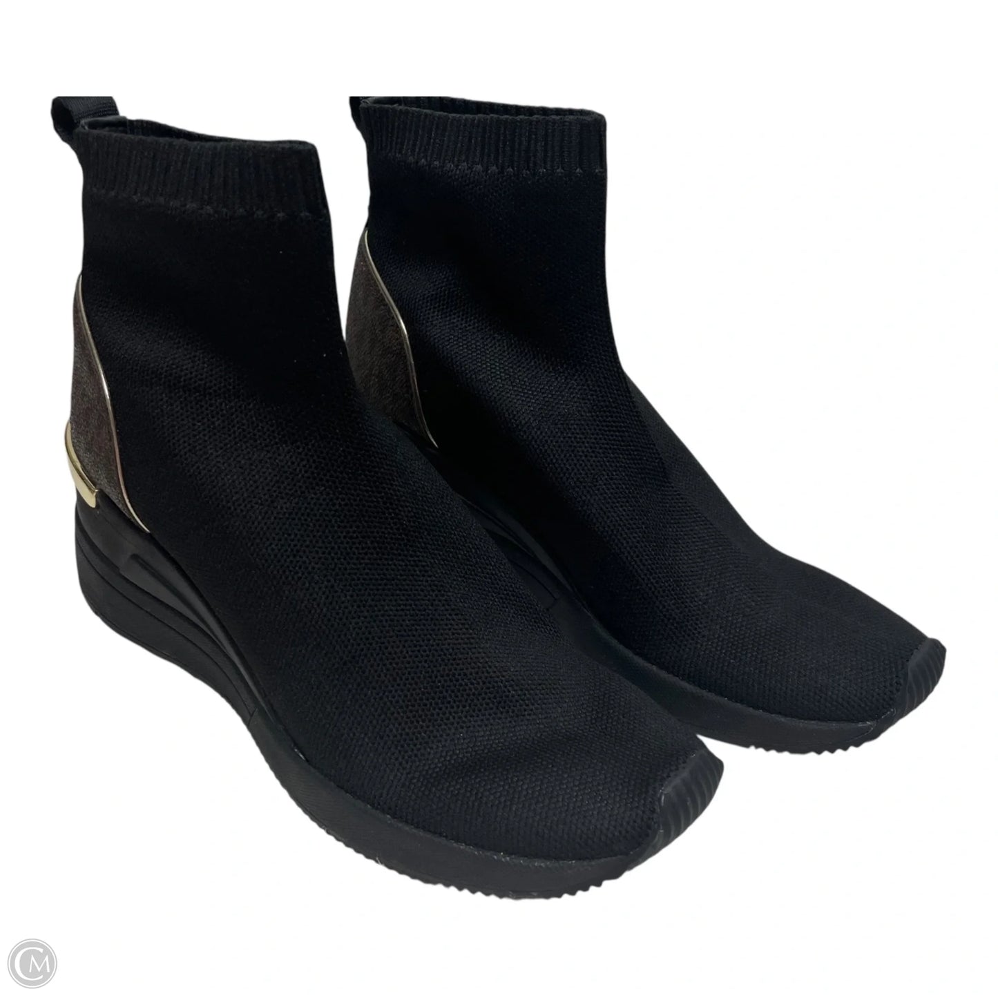 Boots Ankle Heels By Michael By Michael Kors In Black & Brown, Size: 7