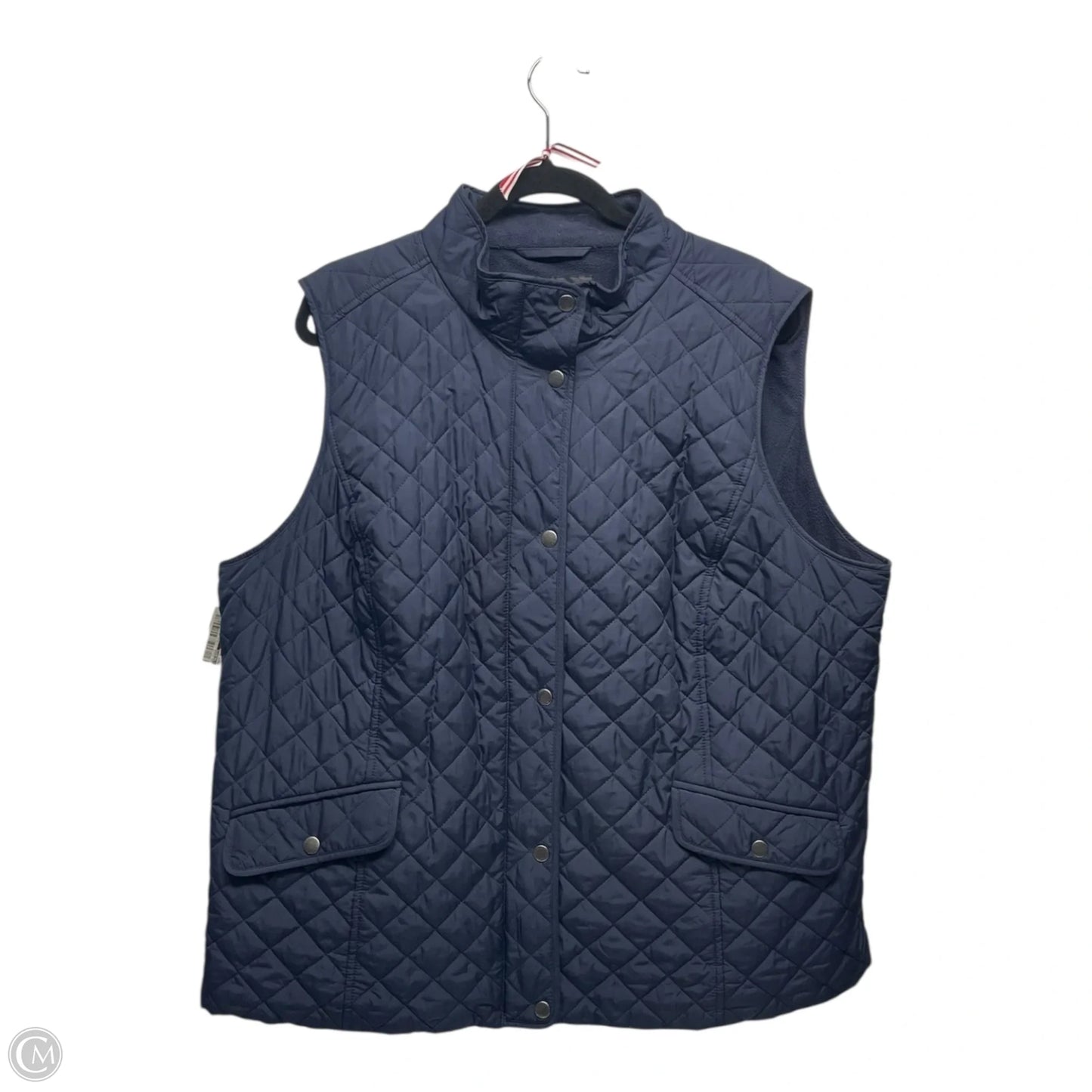 Vest Puffer & Quilted By Talbots In Navy, Size: 2x