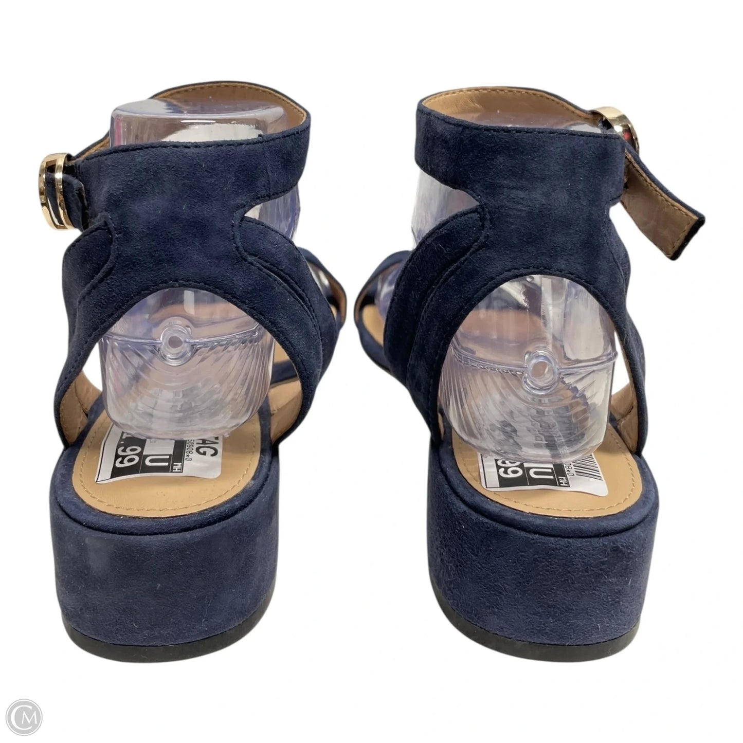 Sandals Heels Block By Antonio Melani In Navy, Size: 7