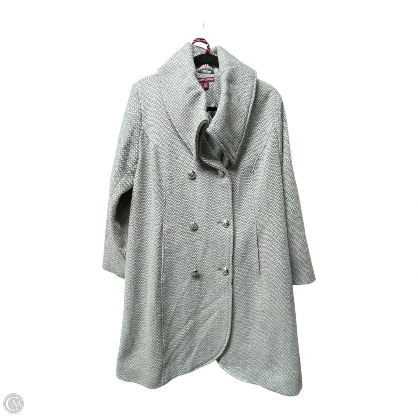 Coat Other By Jessica London In Grey, Size: L
