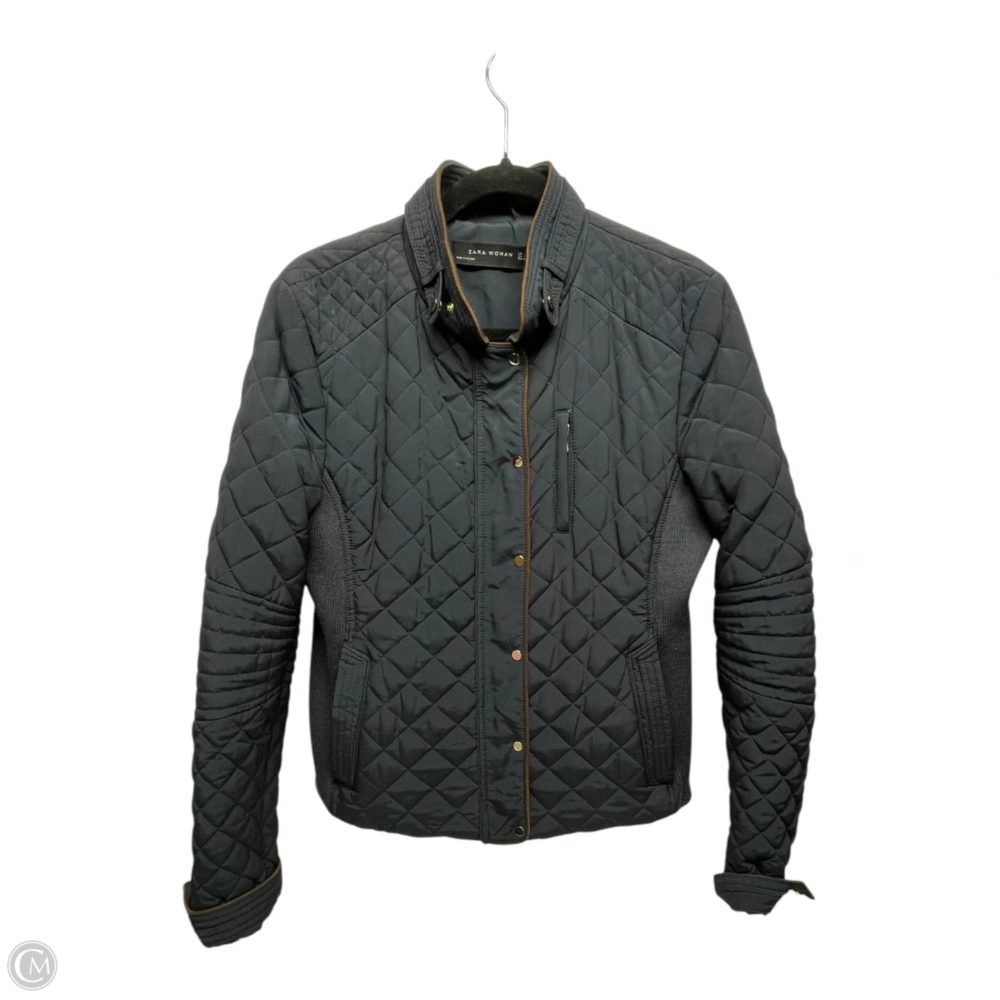 Coat Puffer & Quilted By Zara In Navy, Size: L