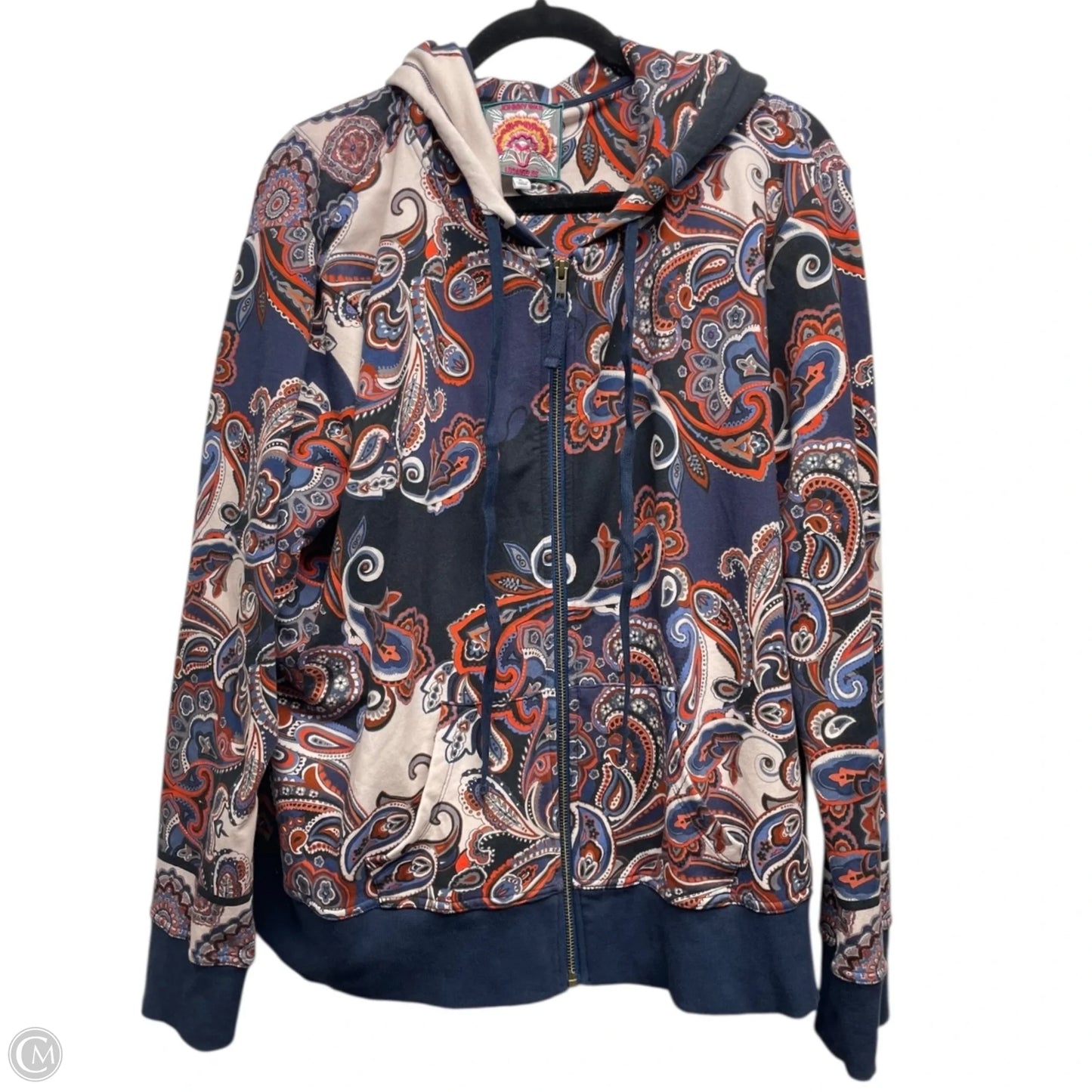 Sweatshirt Hoodie By Johnny Was In Multi-colored, Size: Xl