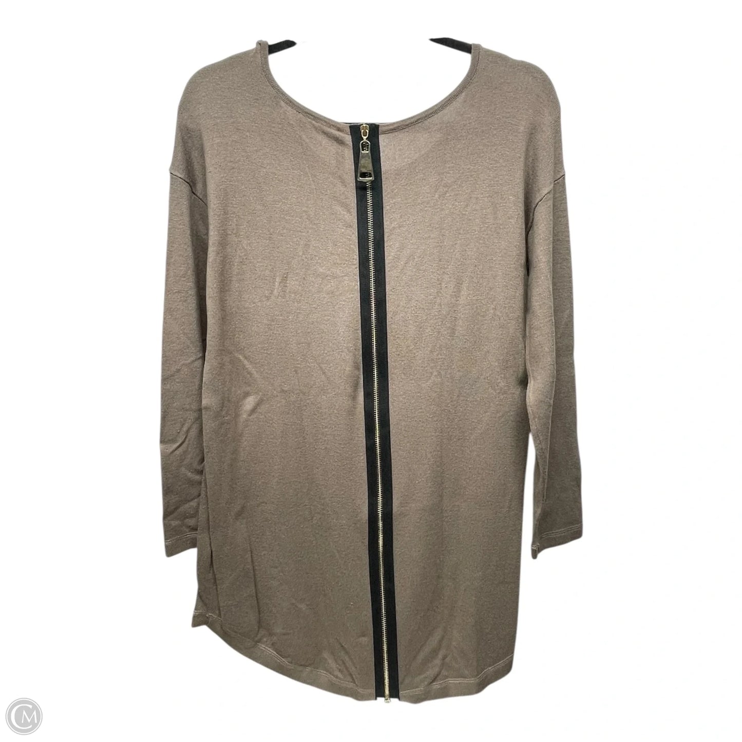 Top Long Sleeve By Soft Surroundings In Taupe, Size: S