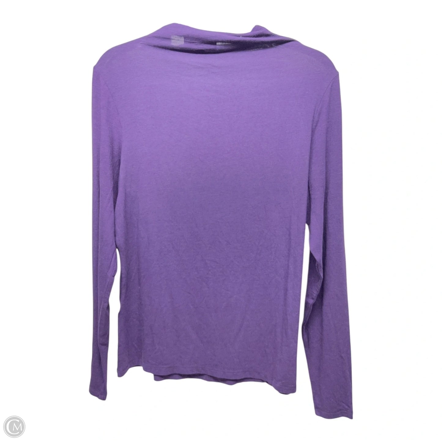 Top Long Sleeve By Banana Republic In Purple, Size: L