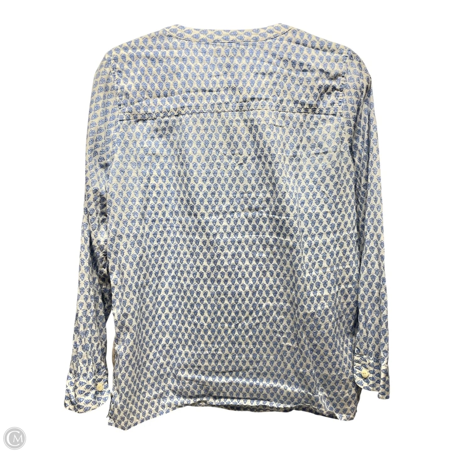 Top Long Sleeve By J. Crew In Blue & White, Size: 6