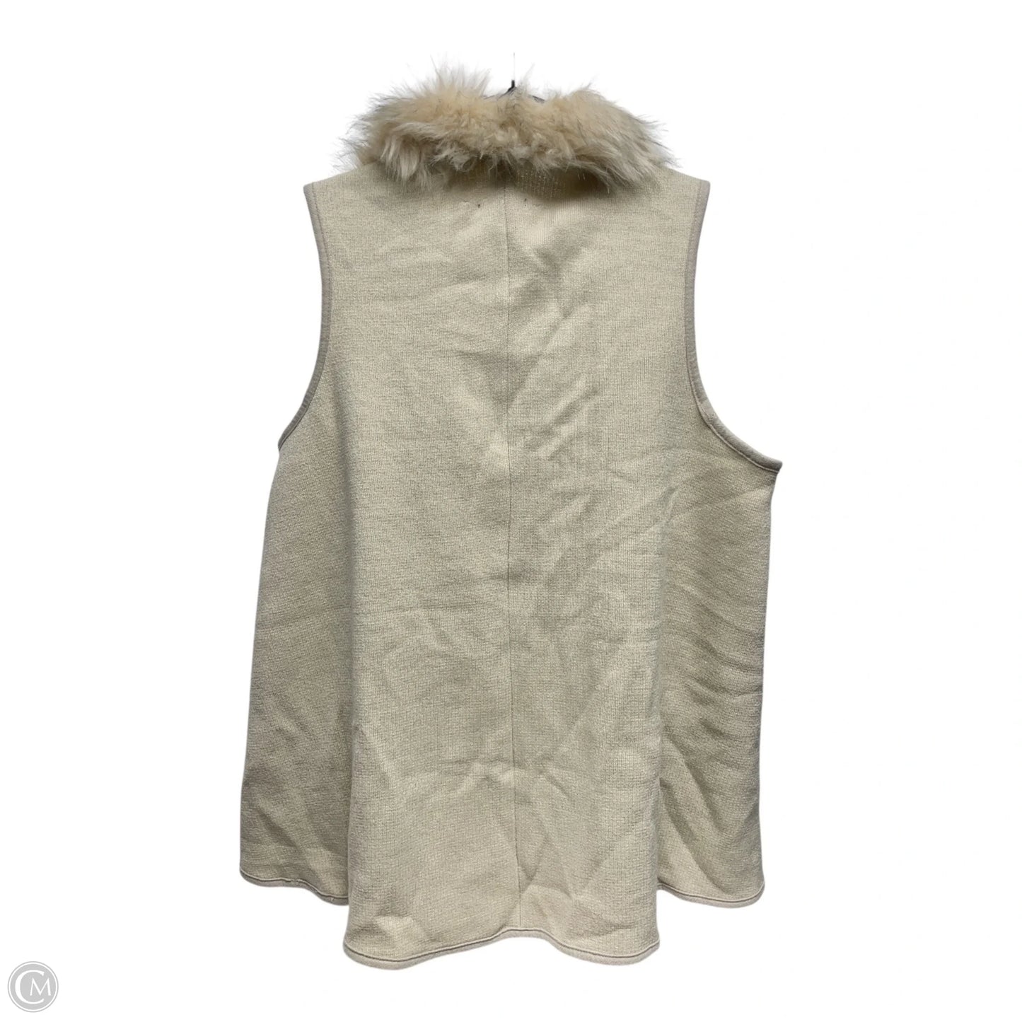 Vest Faux Fur & Sherpa By Ann Taylor In Beige, Size: Xs