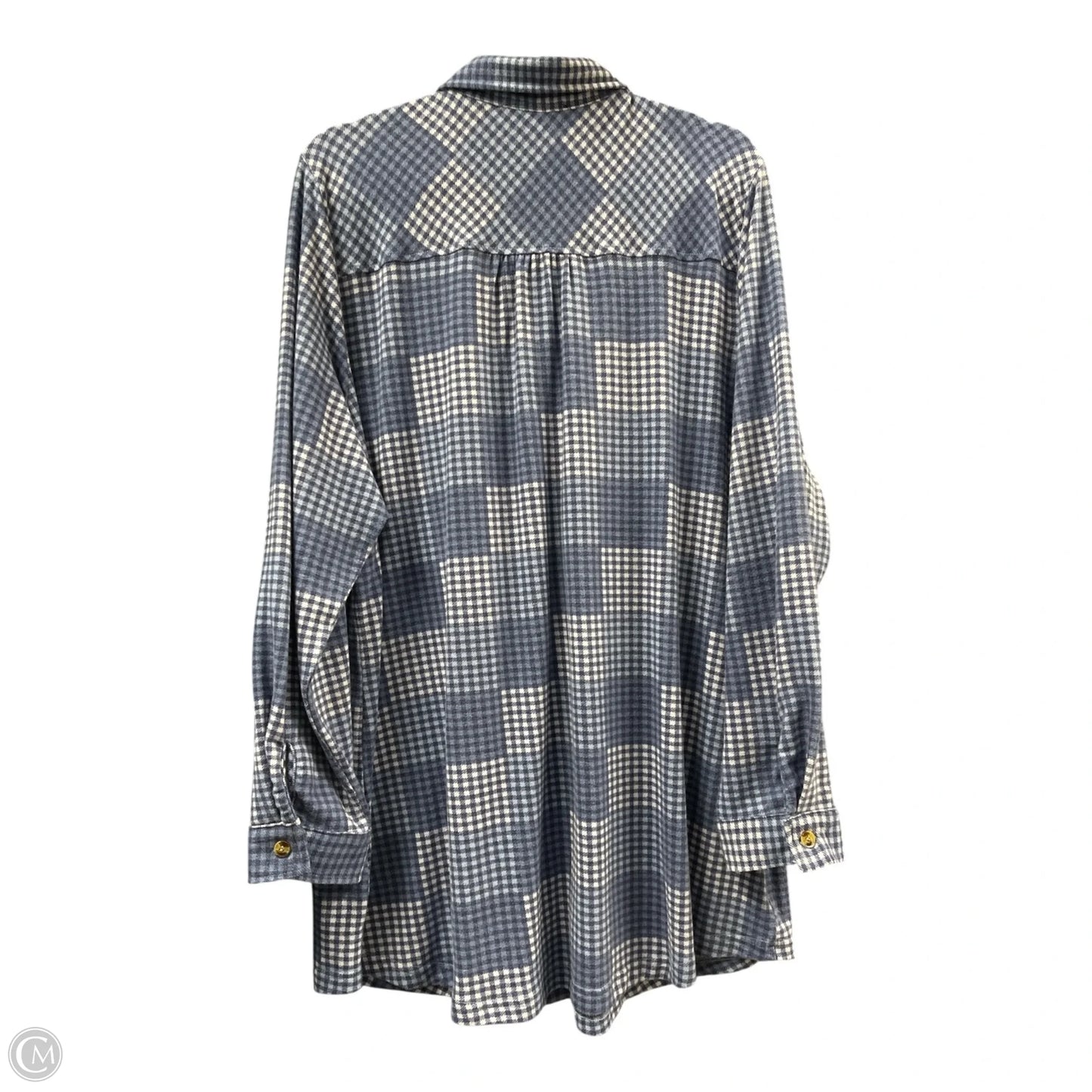 Top Long Sleeve By Robert Louis In Plaid Pattern, Size: 2x