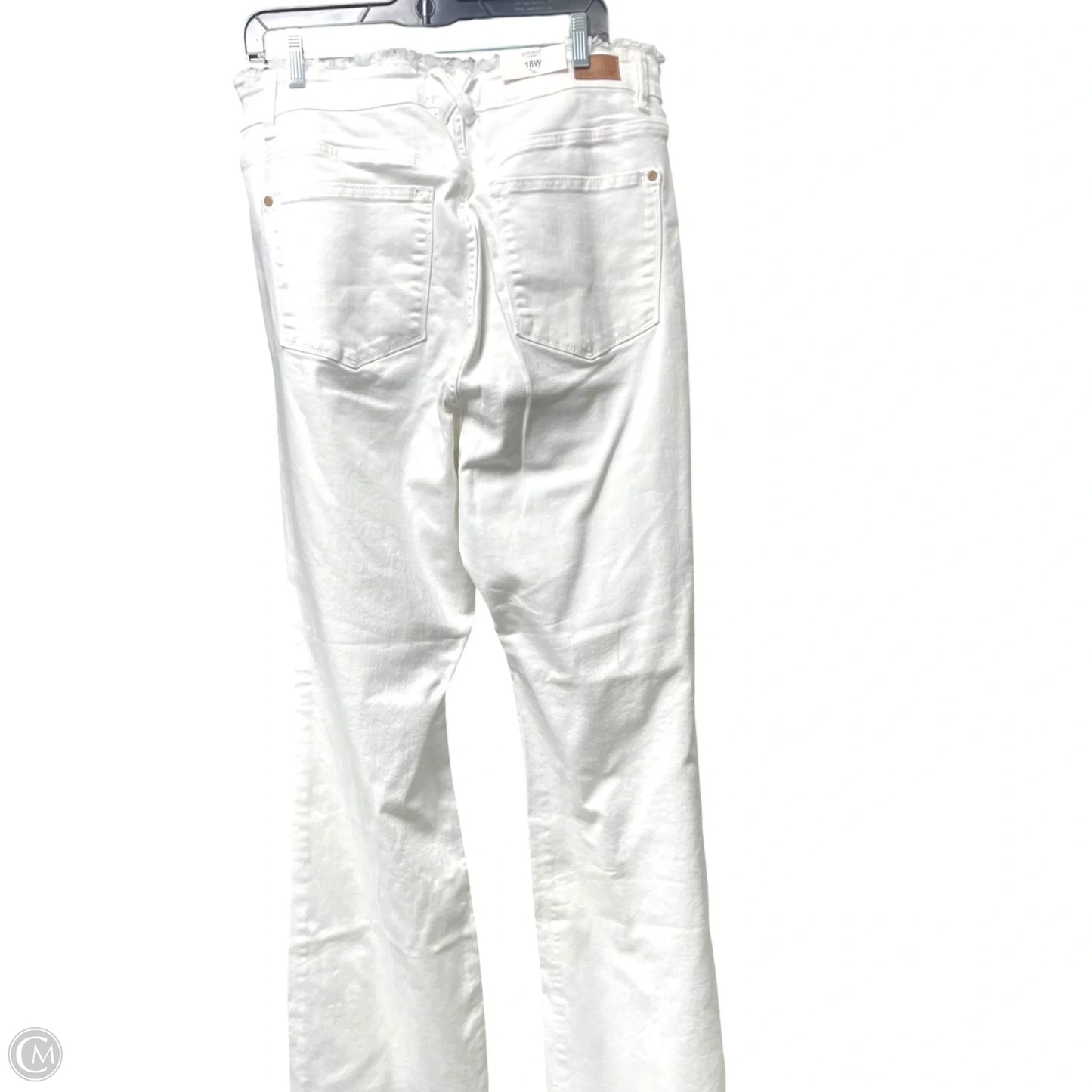 Jeans Wide Leg By Judy Blue In White, Size: 18