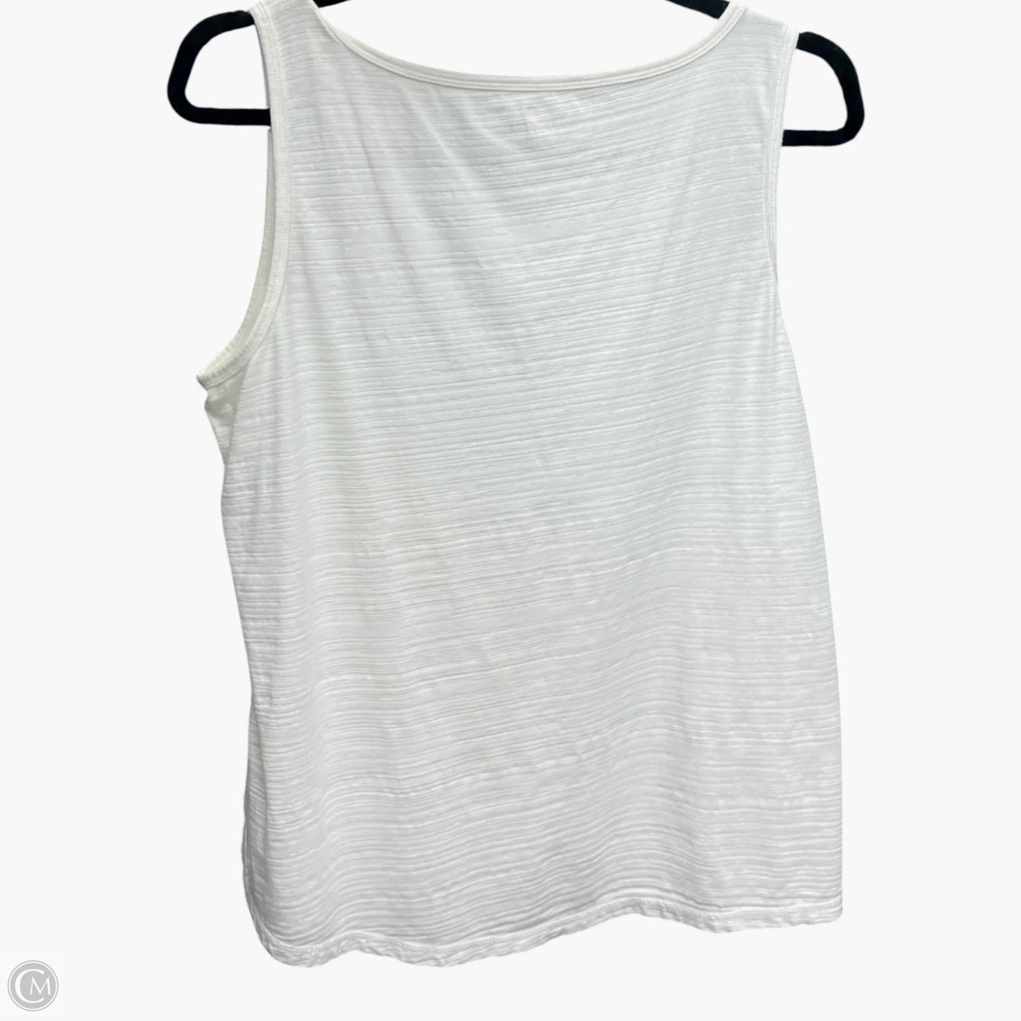 Top Sleeveless By Croft And Barrow In White, Size: Xl