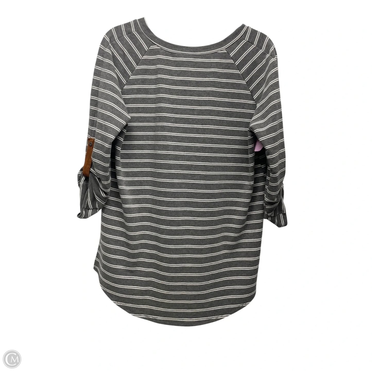Top 3/4 Sleeve By Clothes Mentor In Striped Pattern, Size: M