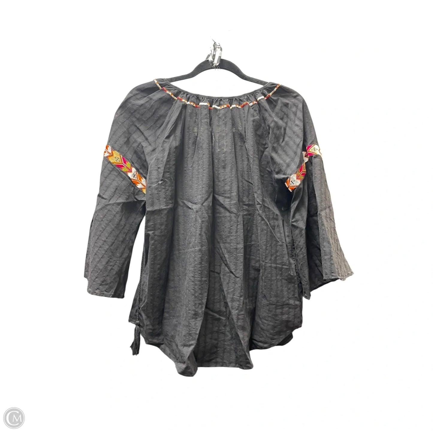 Top 3/4 Sleeve By Clothes Mentor In Black, Size: L