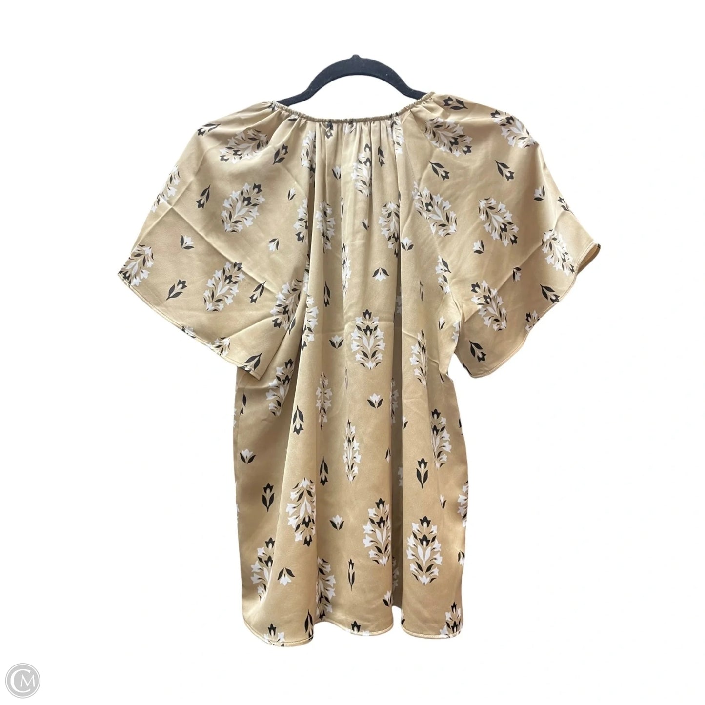 Top Short Sleeve By Ann Taylor In Gold, Size: Xs